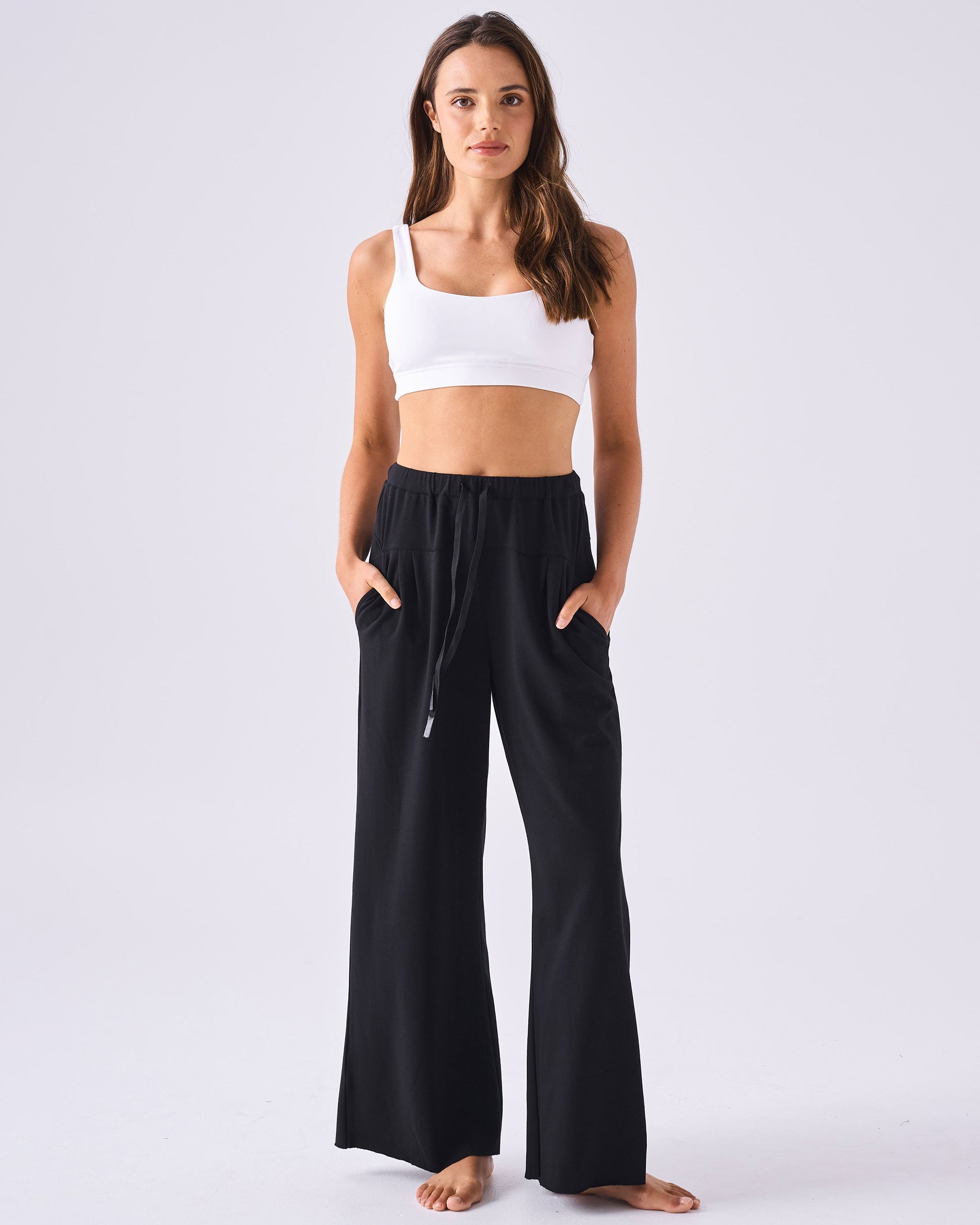 French Terry Yin Sweat Pant - Black