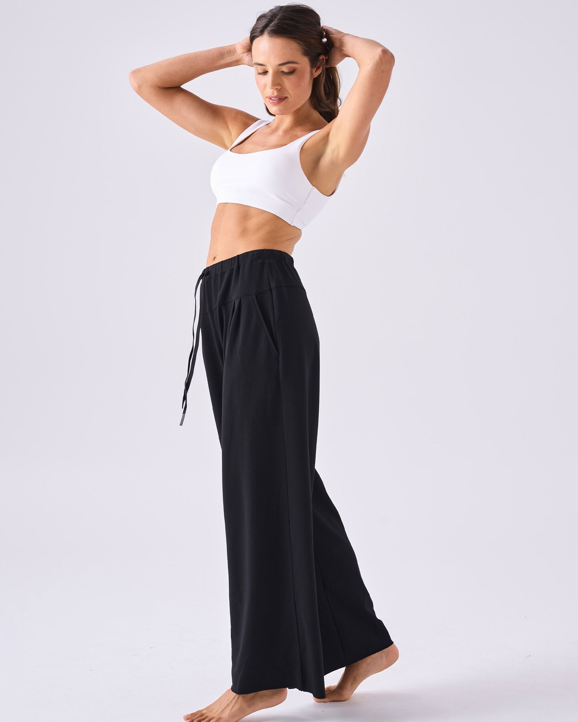 French Terry Yin Sweat Pant - Black