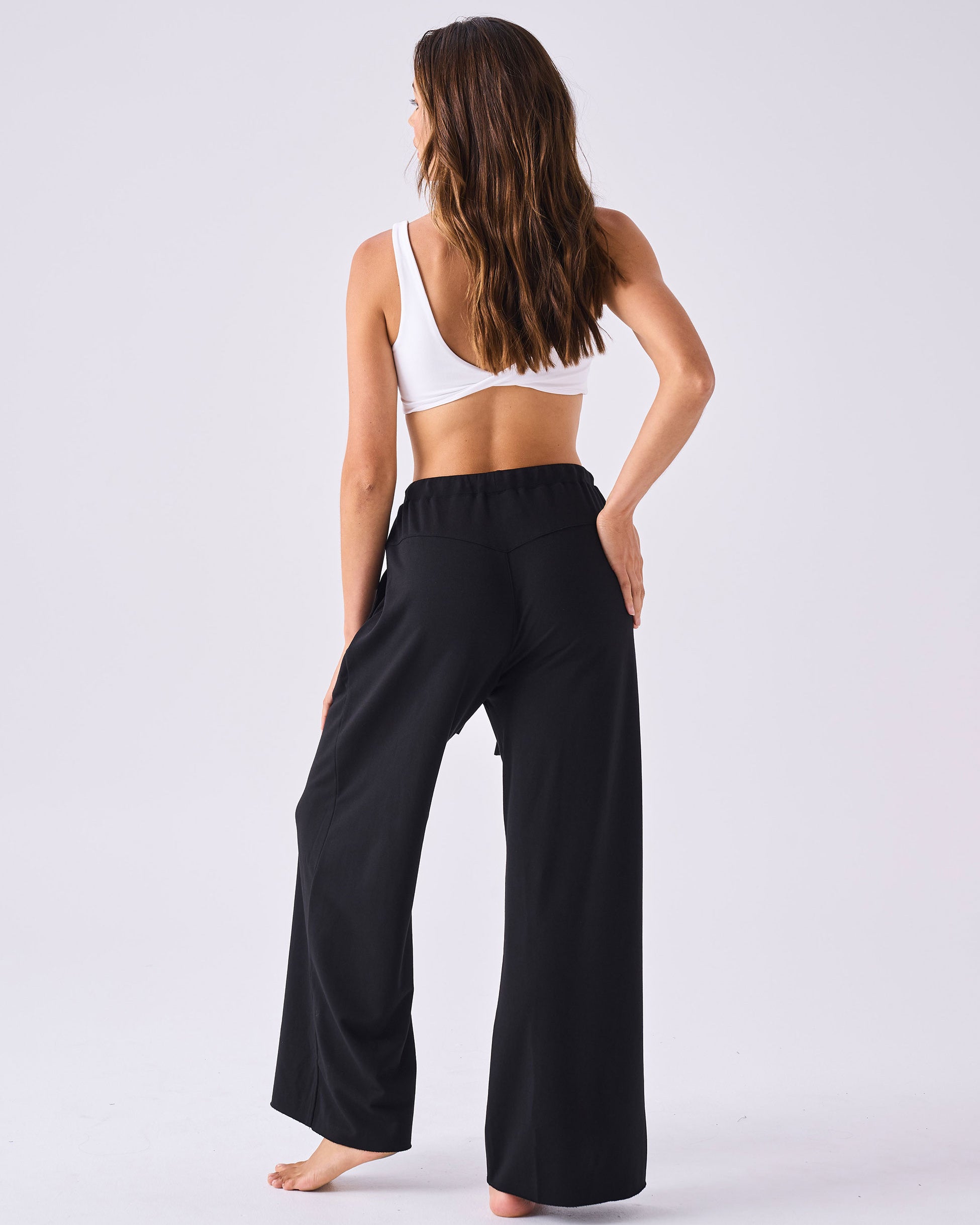 French Terry Yin Sweat Pant - Black