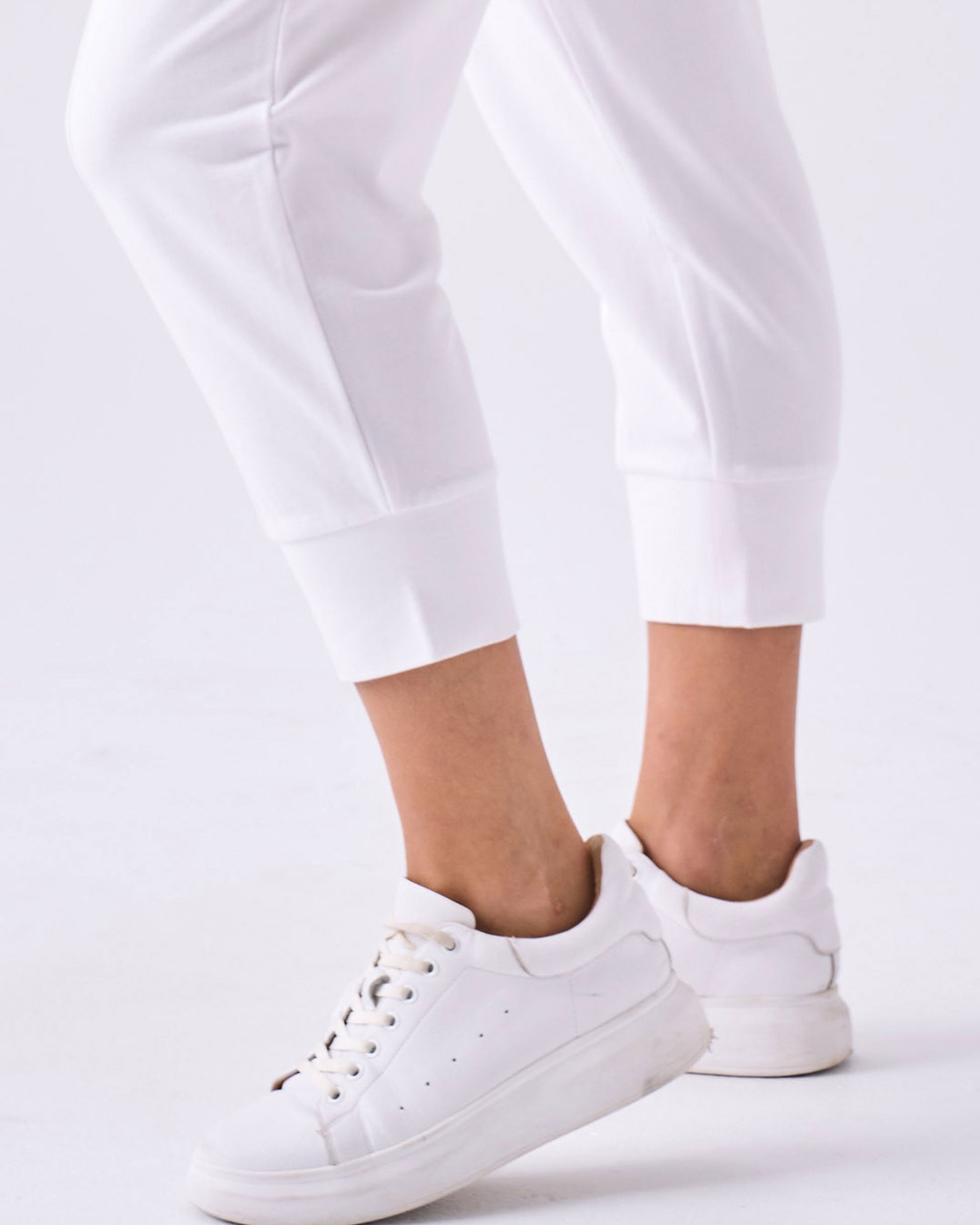 Breeze French Terry Cropped Jogger - White
