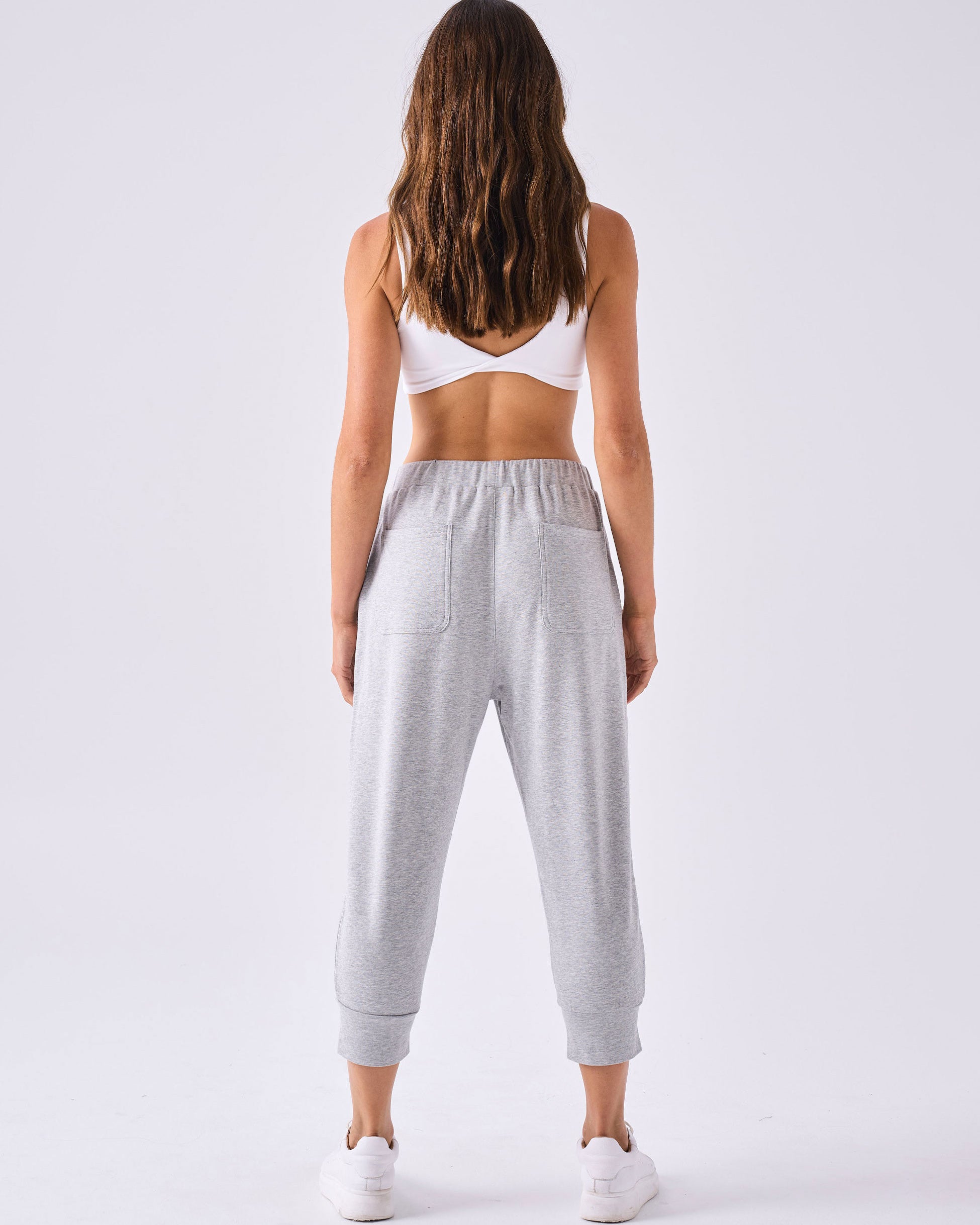 Breeze French Terry Cropped Jogger - Melange Grey