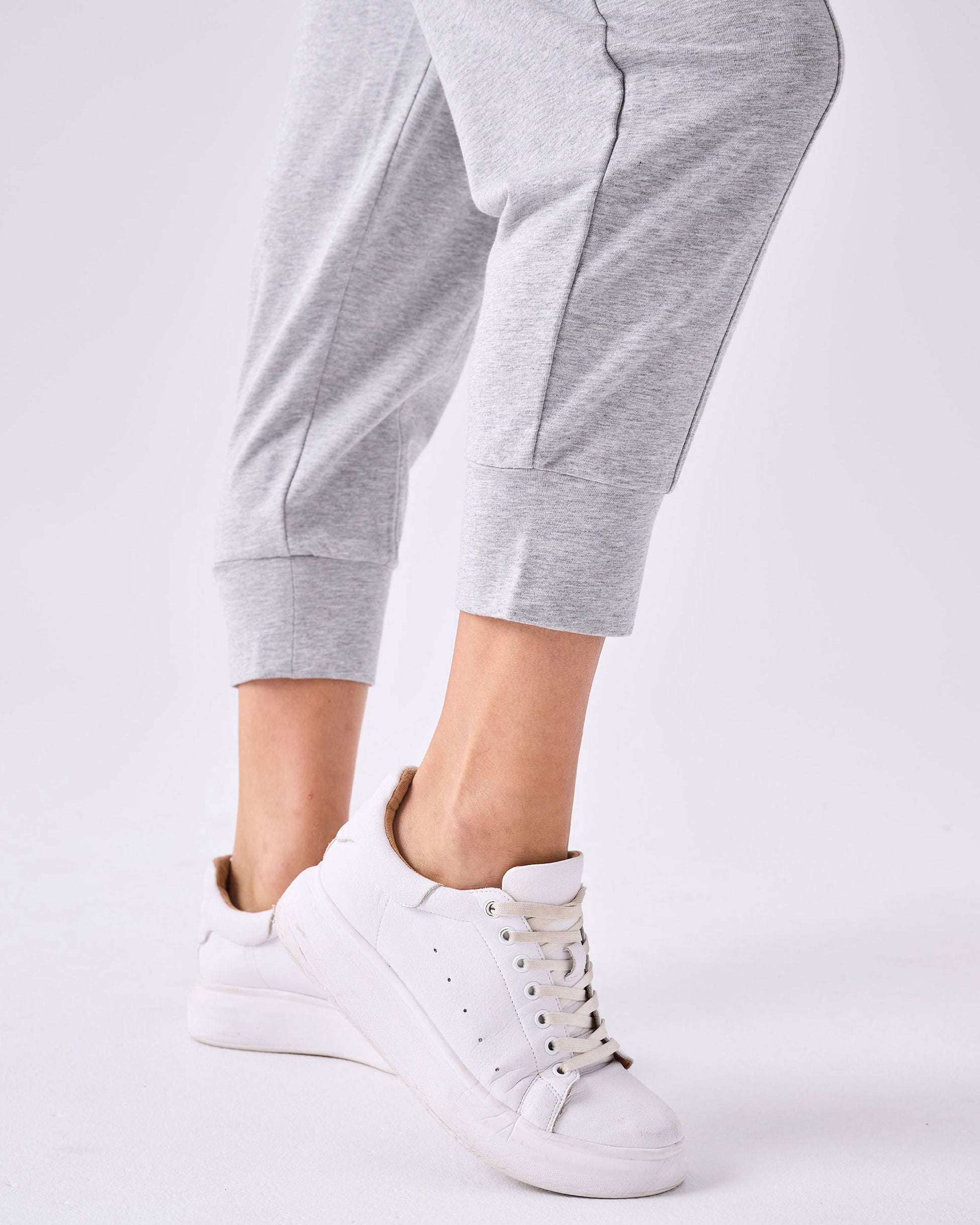 Breeze French Terry Cropped Jogger - Melange Grey