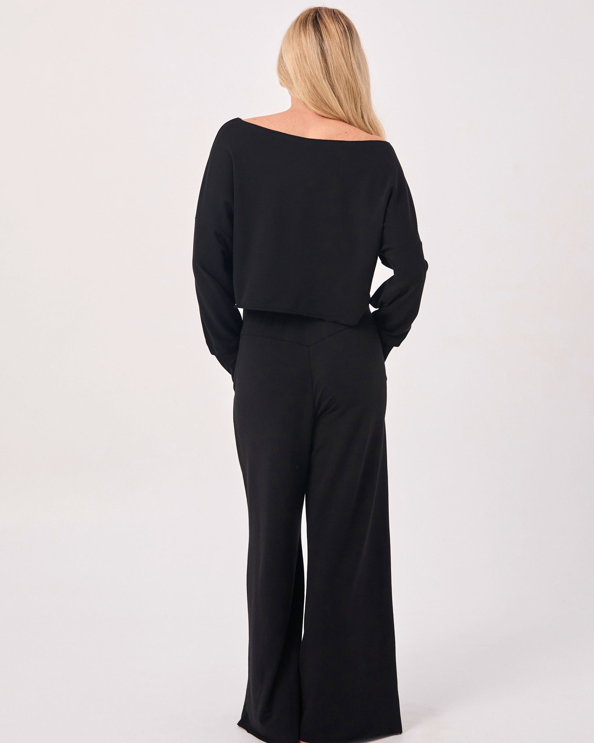 French Terry Yin Sweat Pant - Black