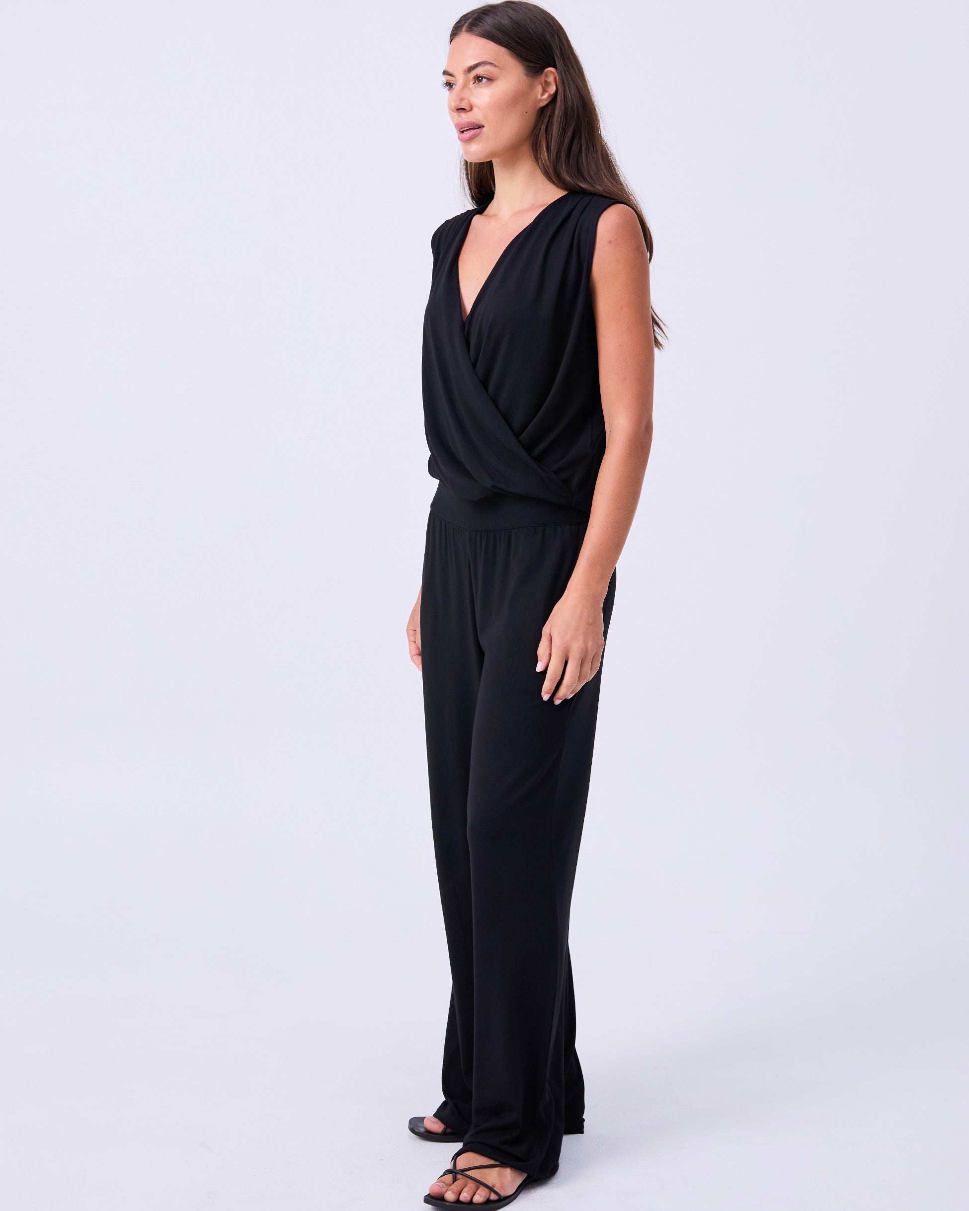 Athena Drape Top - Black