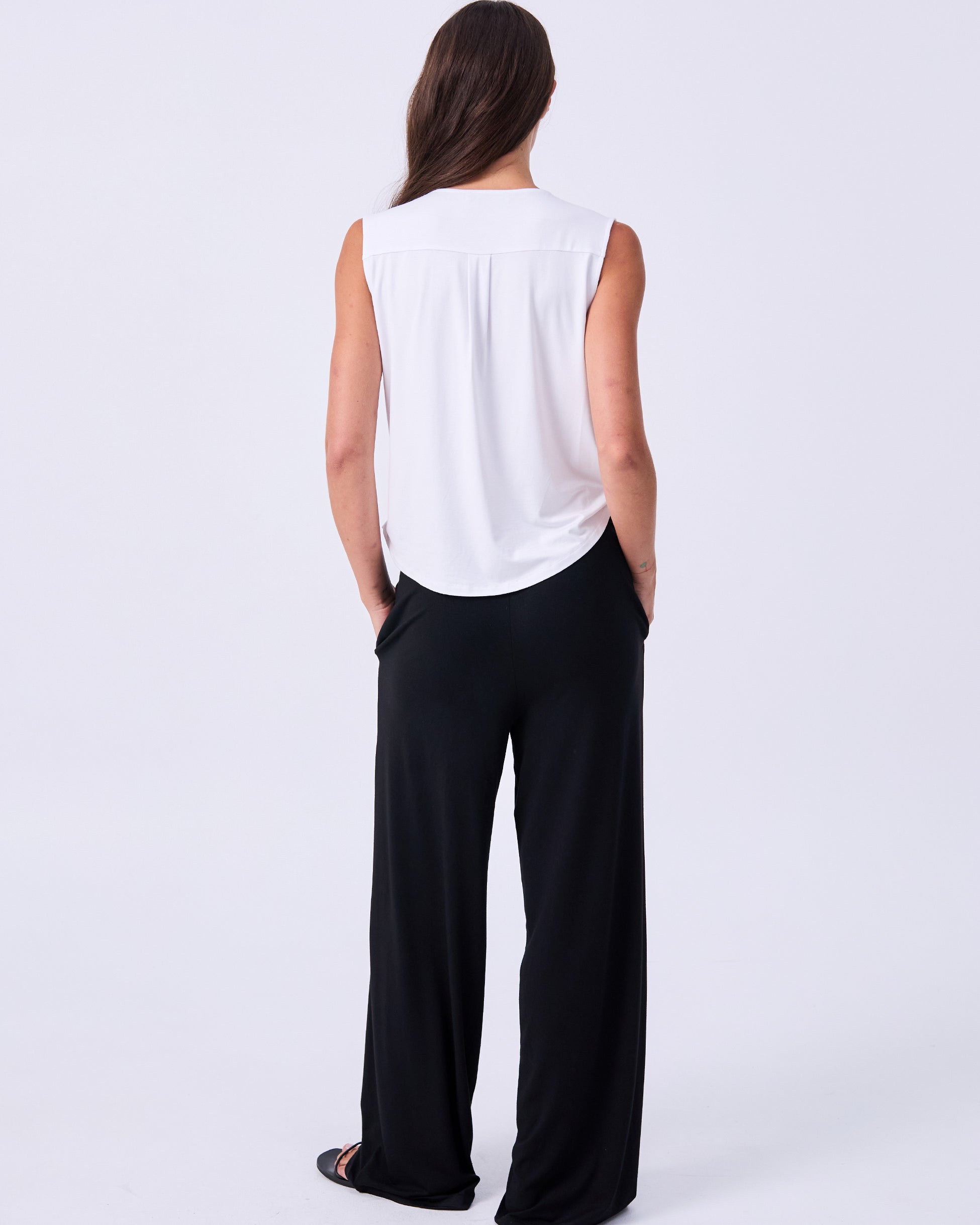 Athena Drape Top - White