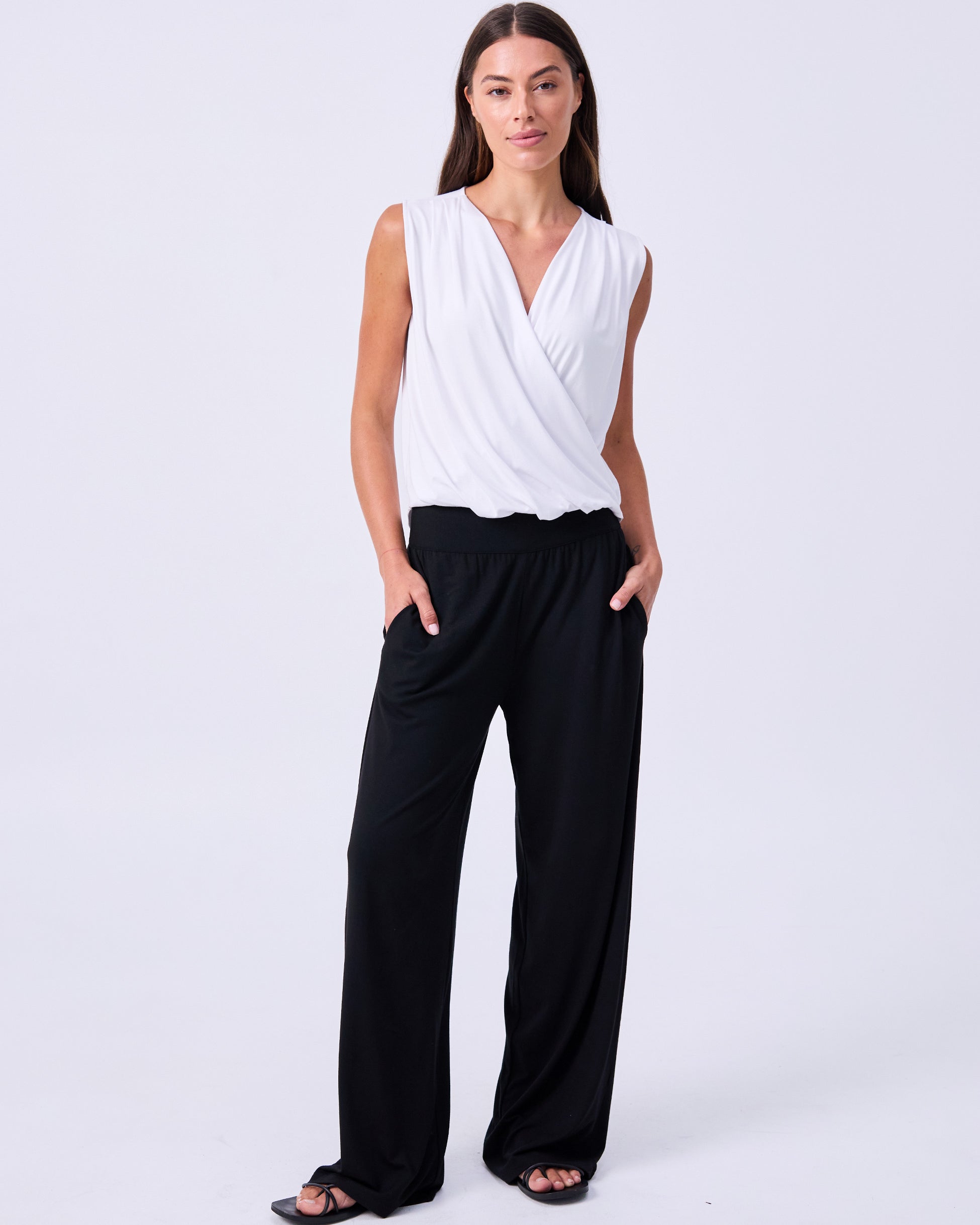 Athena Drape Top - White