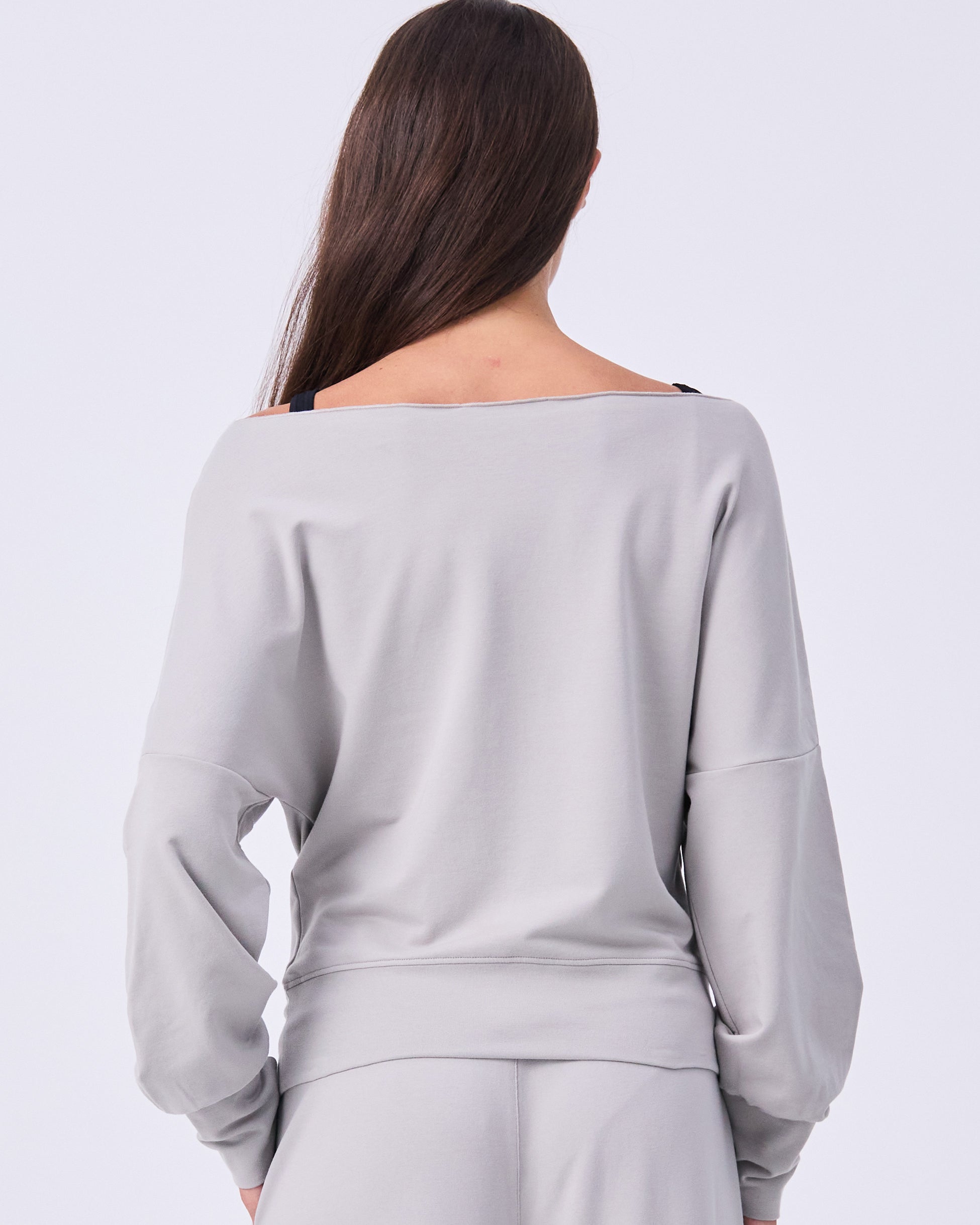 French Terry Off Shoulder Sweatshirt - Paloma