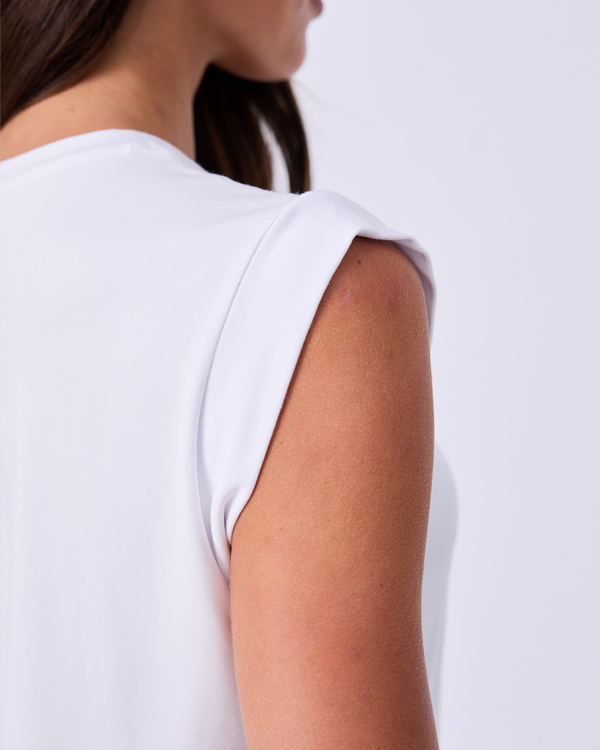 Modal Cap Sleeve Tee - White