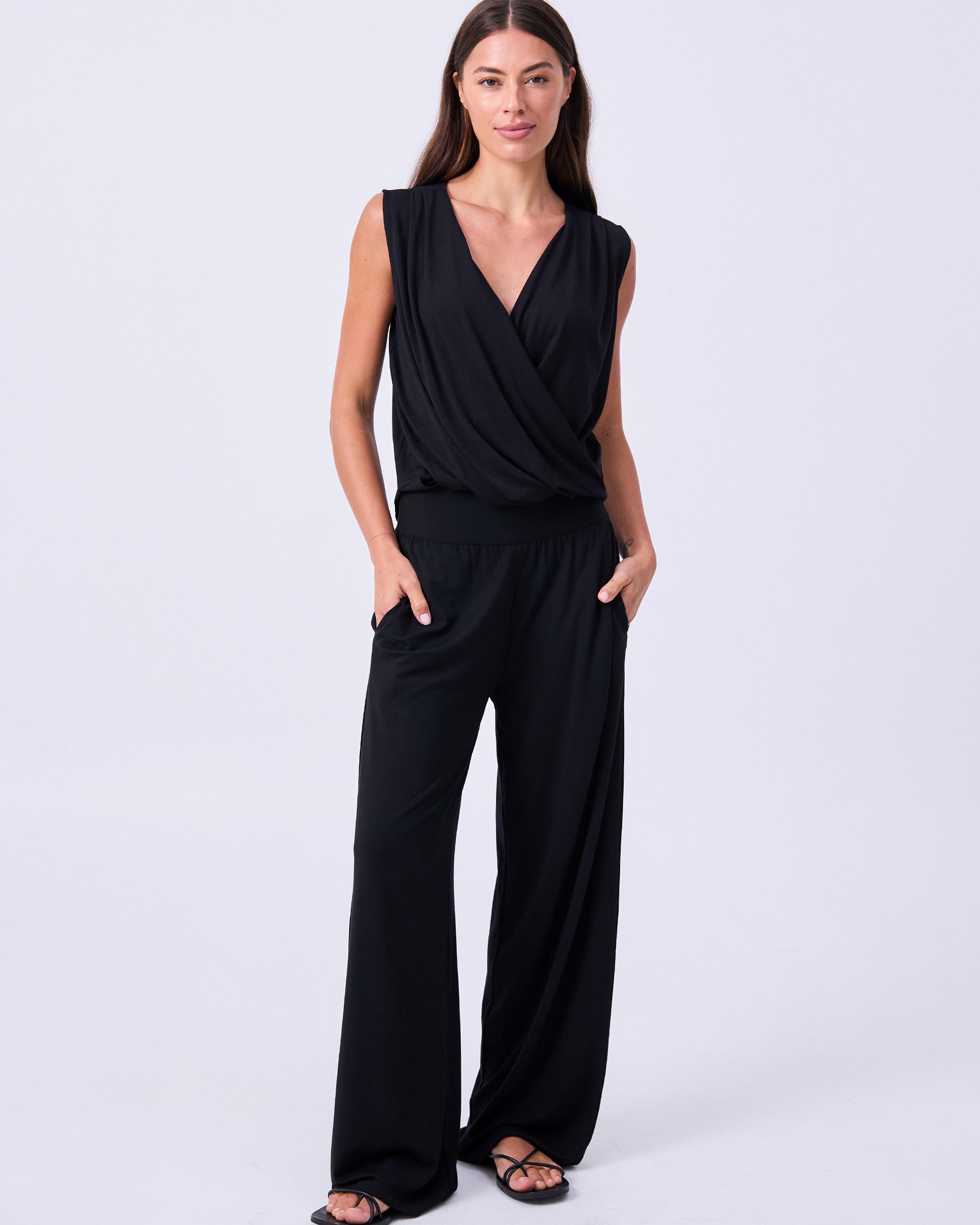 Nomad Modal Wide Leg Pant - Black