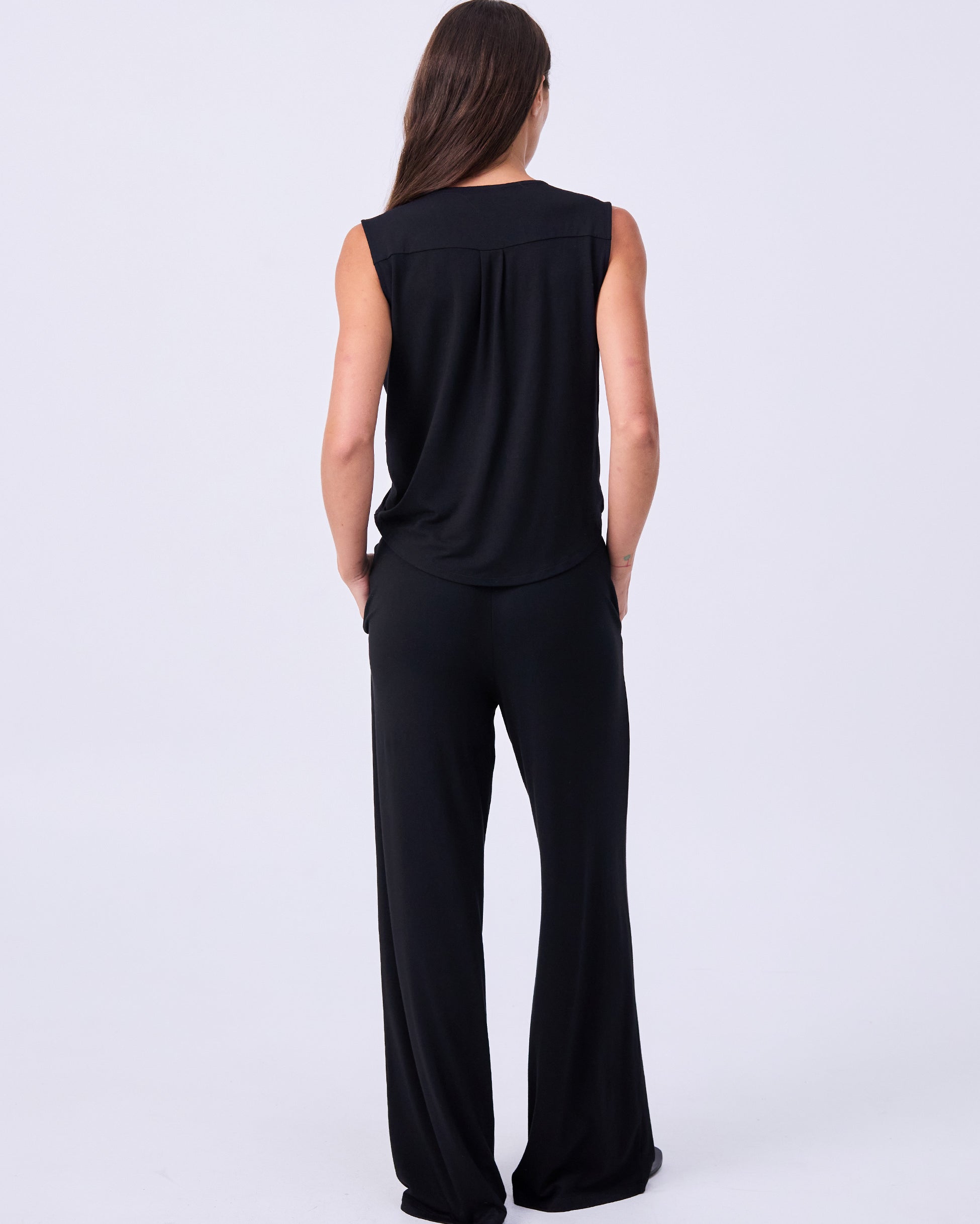 Nomad Modal Wide Leg Pant - Black