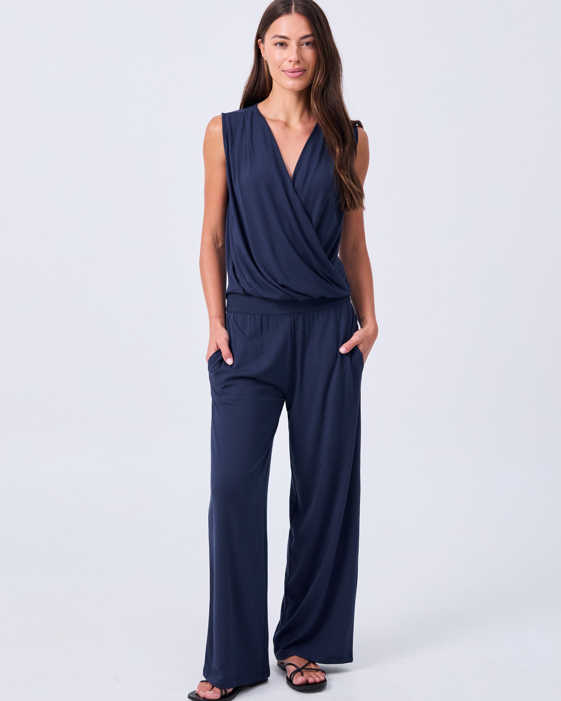 Nomad Modal Wide Leg Pant - Navy