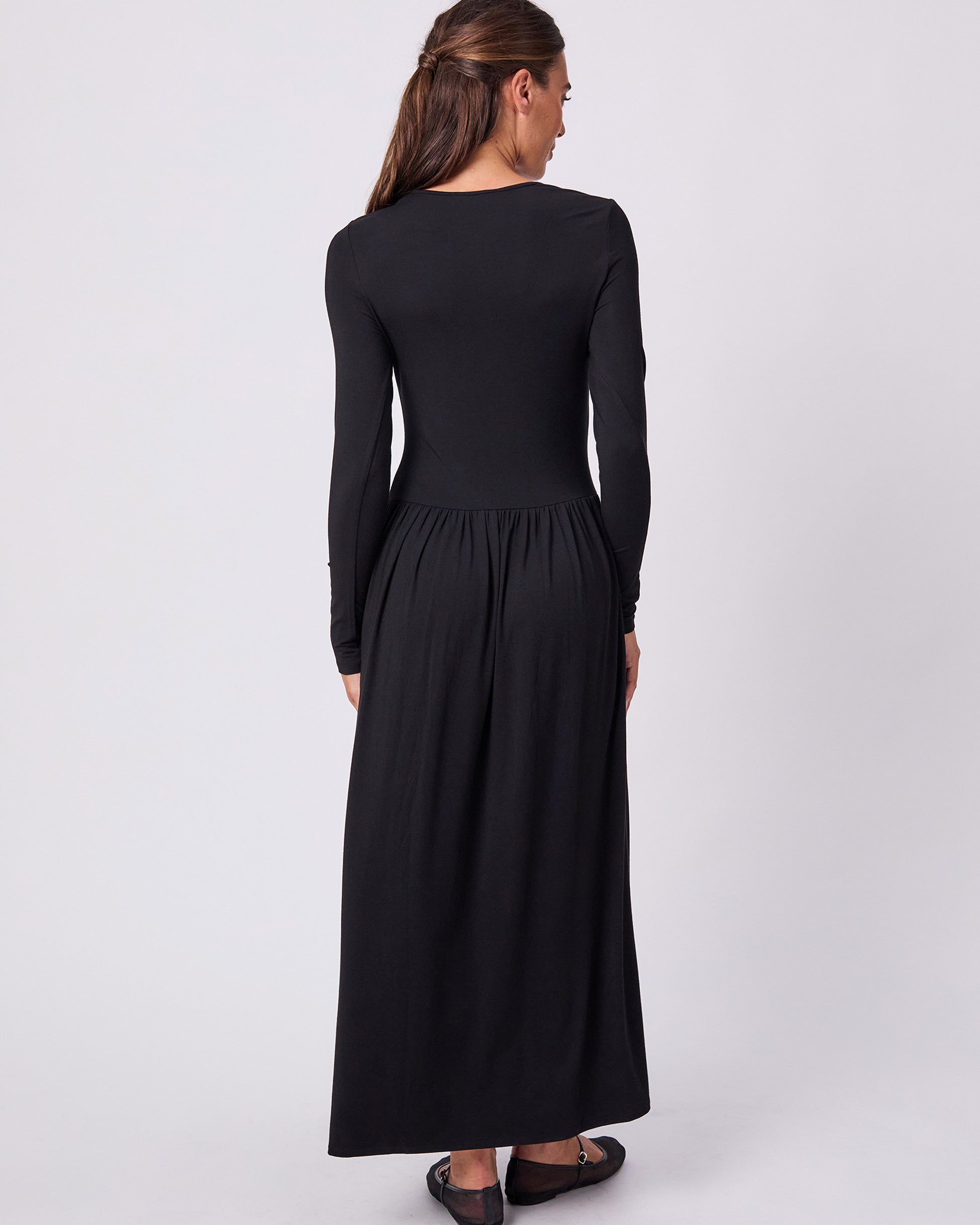 Long Essential Maxi Dress - Black