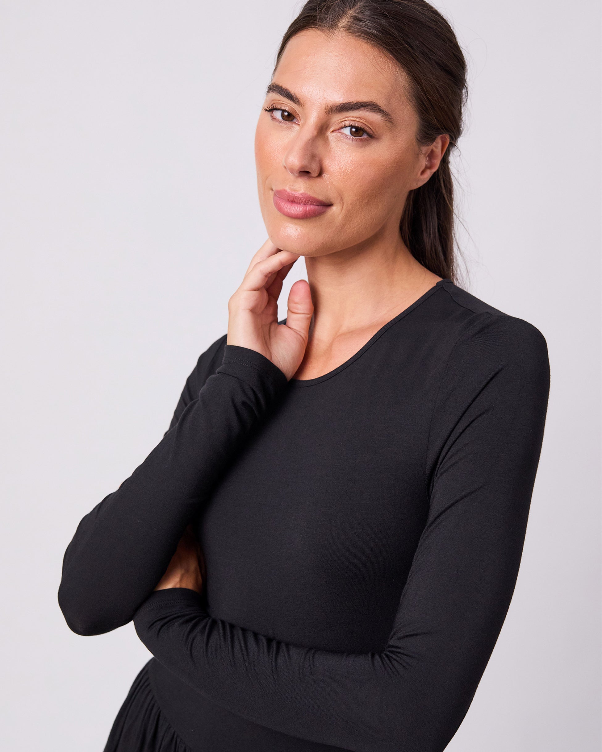 Long Essential Maxi Dress - Black