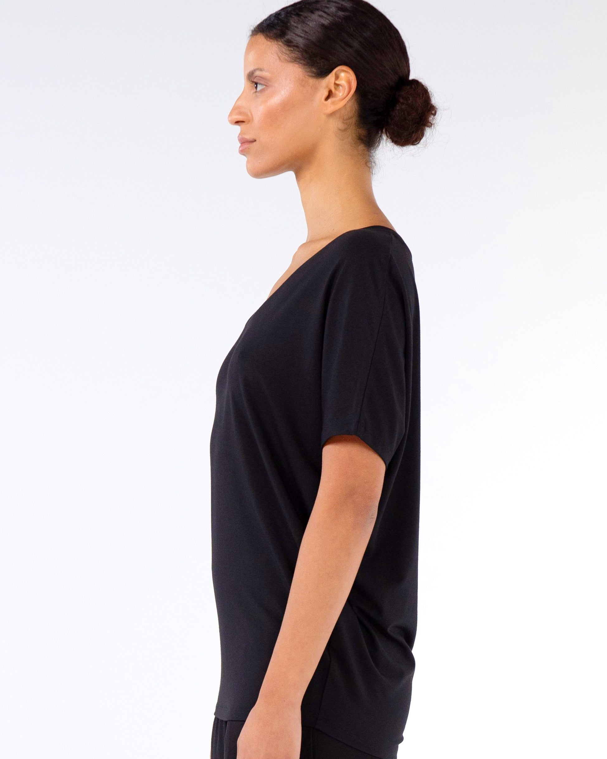 Celine V Neck Top - Black