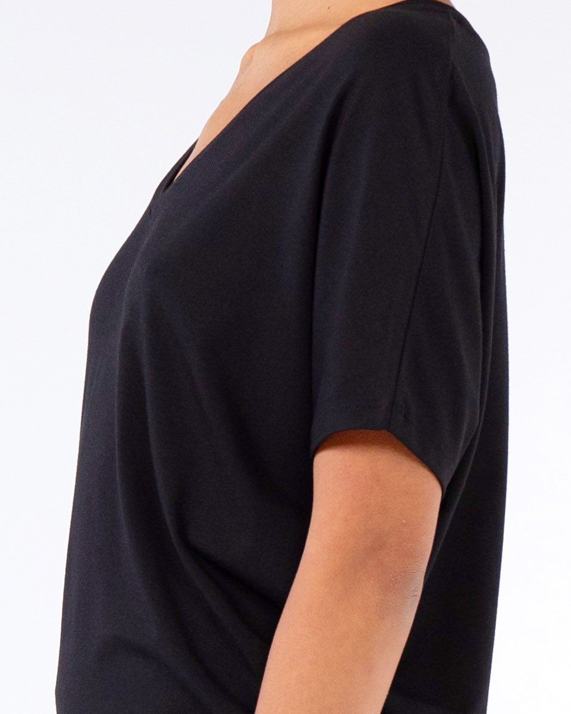 Celine V Neck Top - Black
