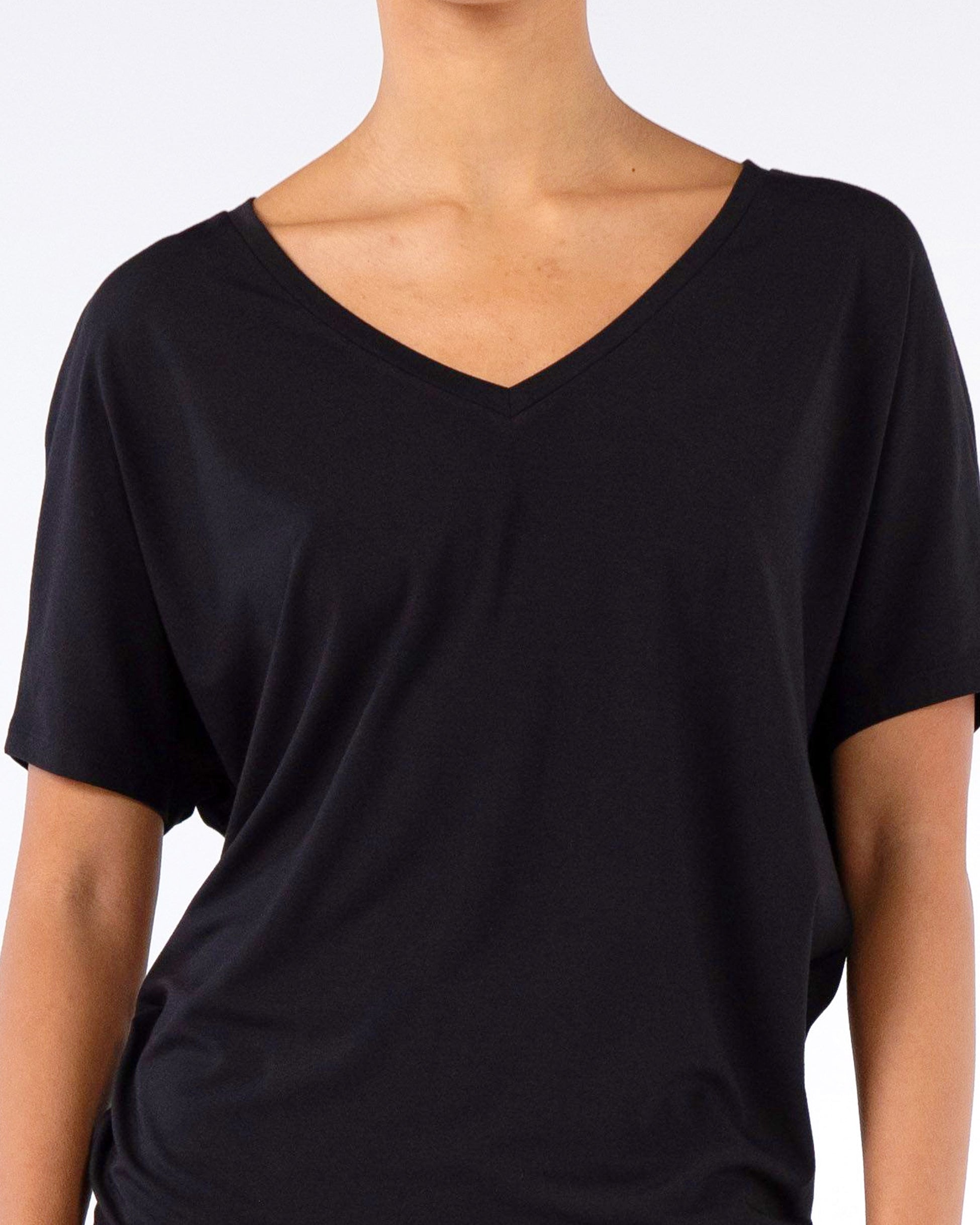 Celine V Neck Top - Black
