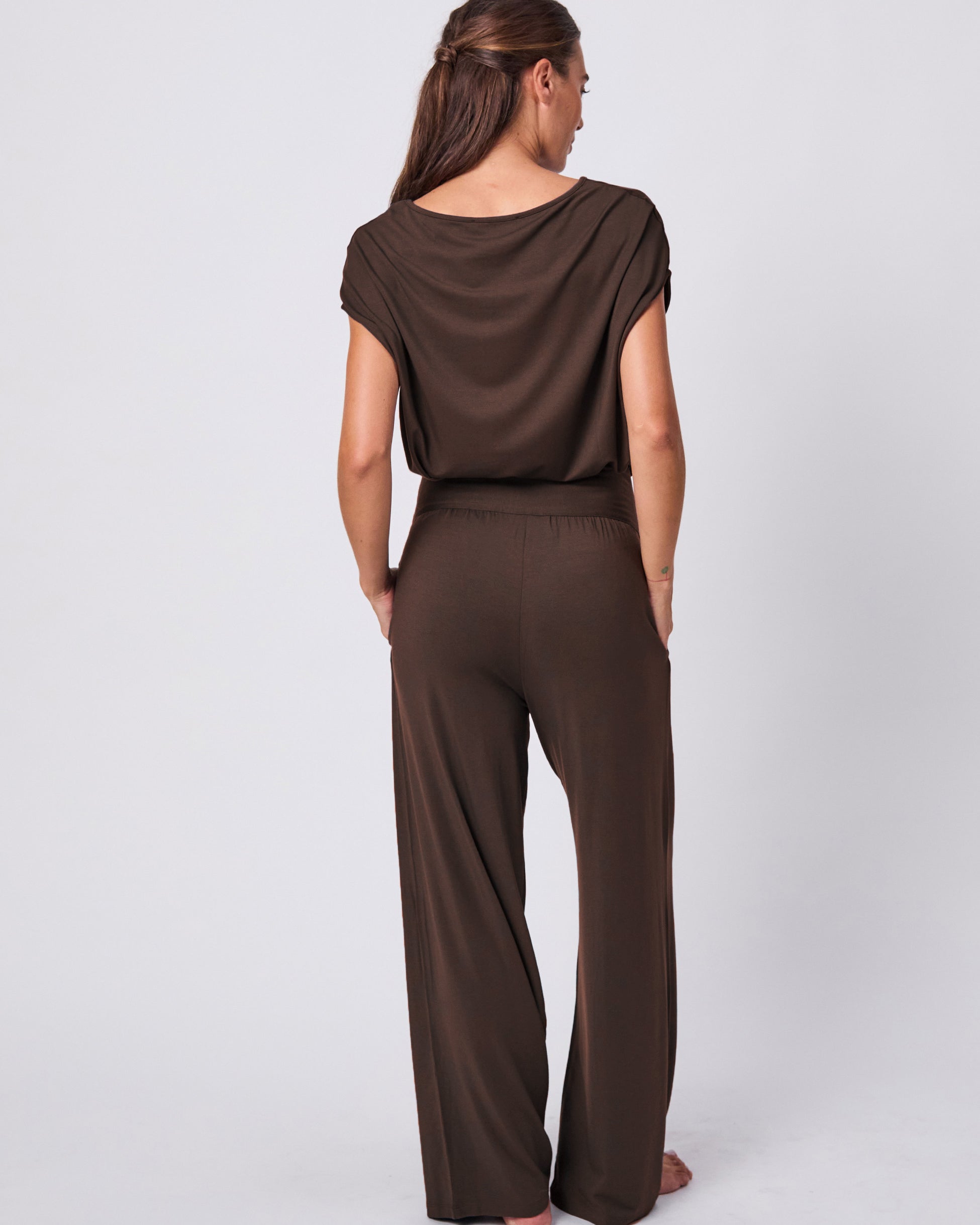 Modal Luxe Layer Tee - Coffee Bean