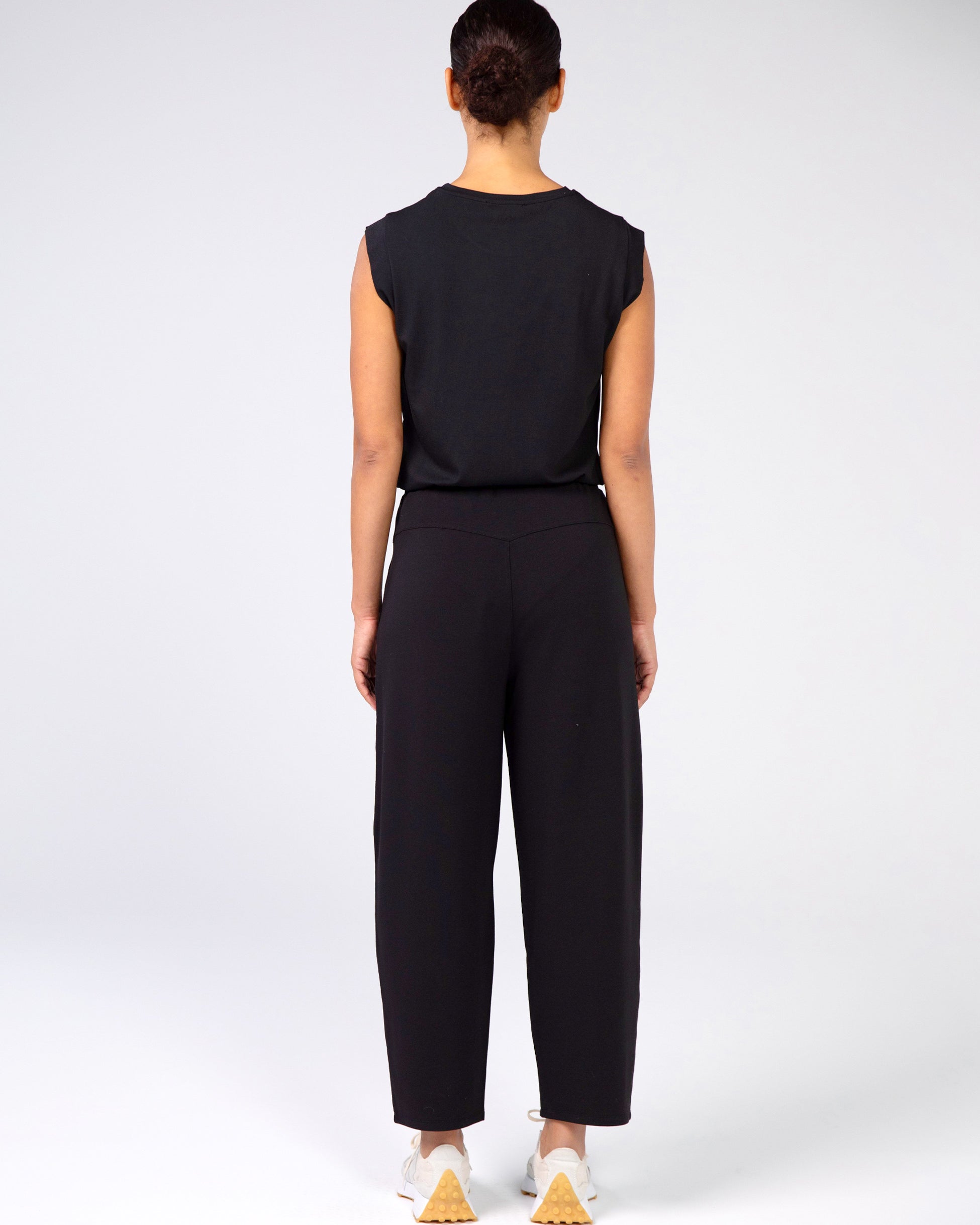 Kyoto Ankle Length French Terry Jogger - Black