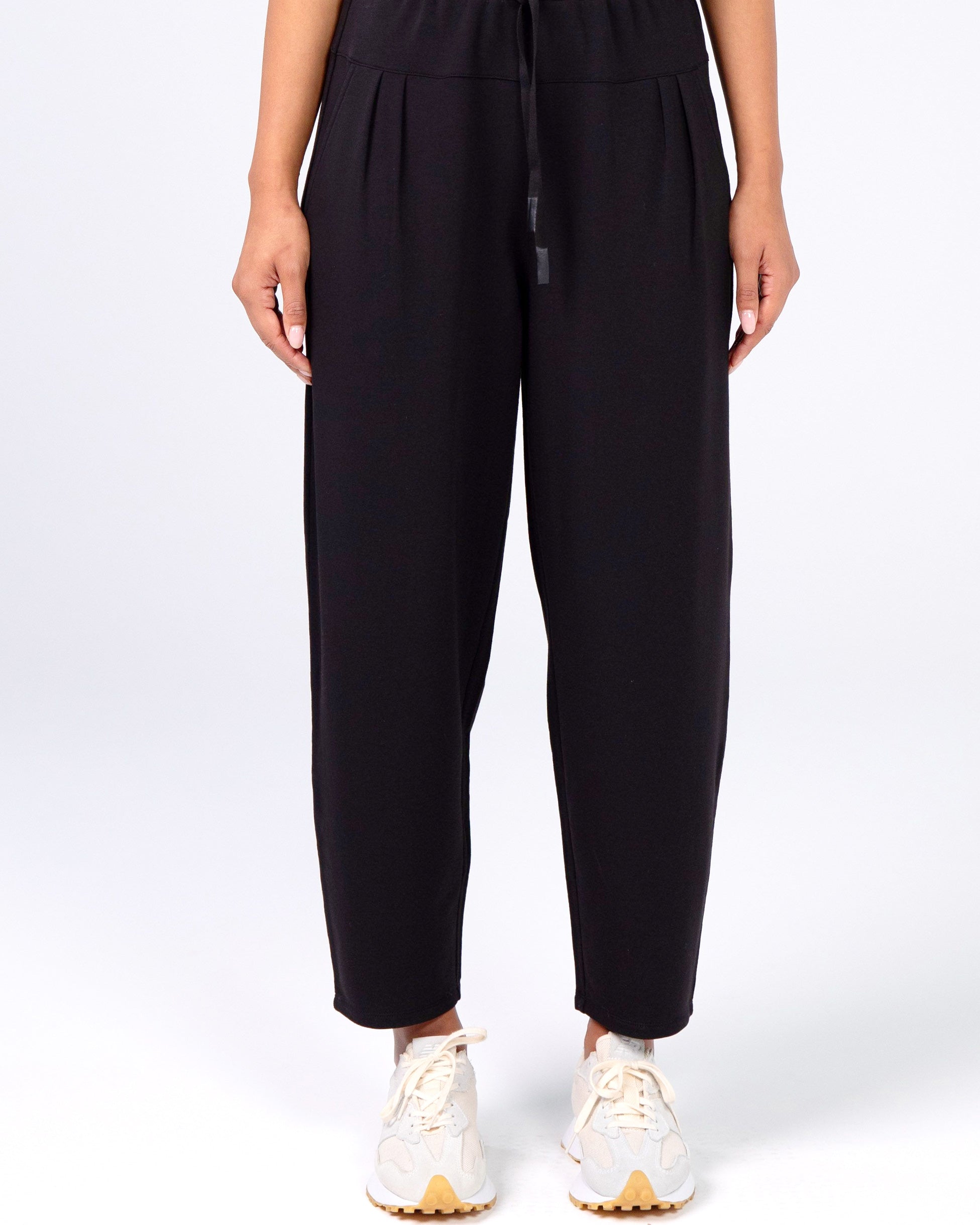 Kyoto Ankle Length French Terry Jogger - Black