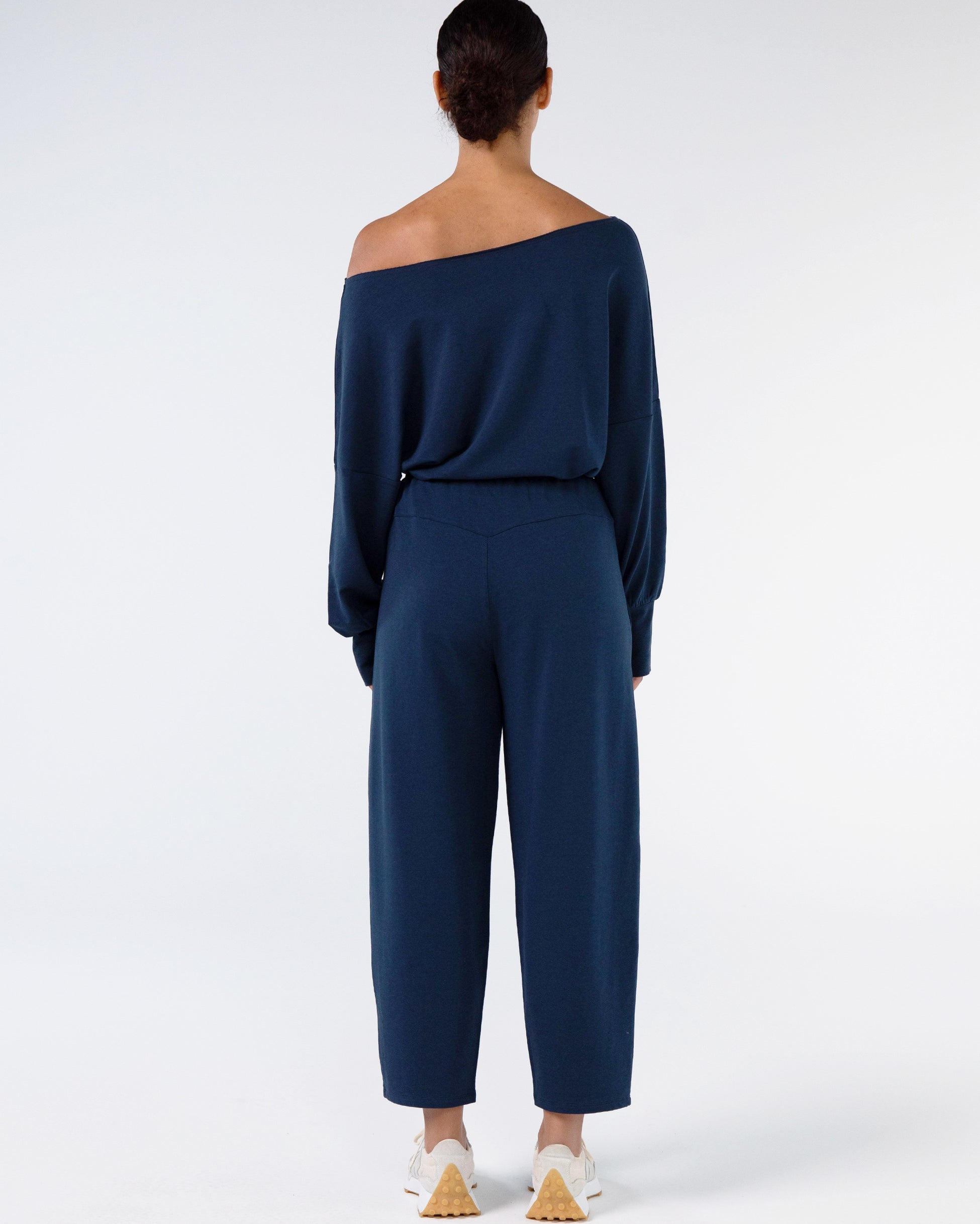 Kyoto Ankle Length French Terry Jogger - Navy