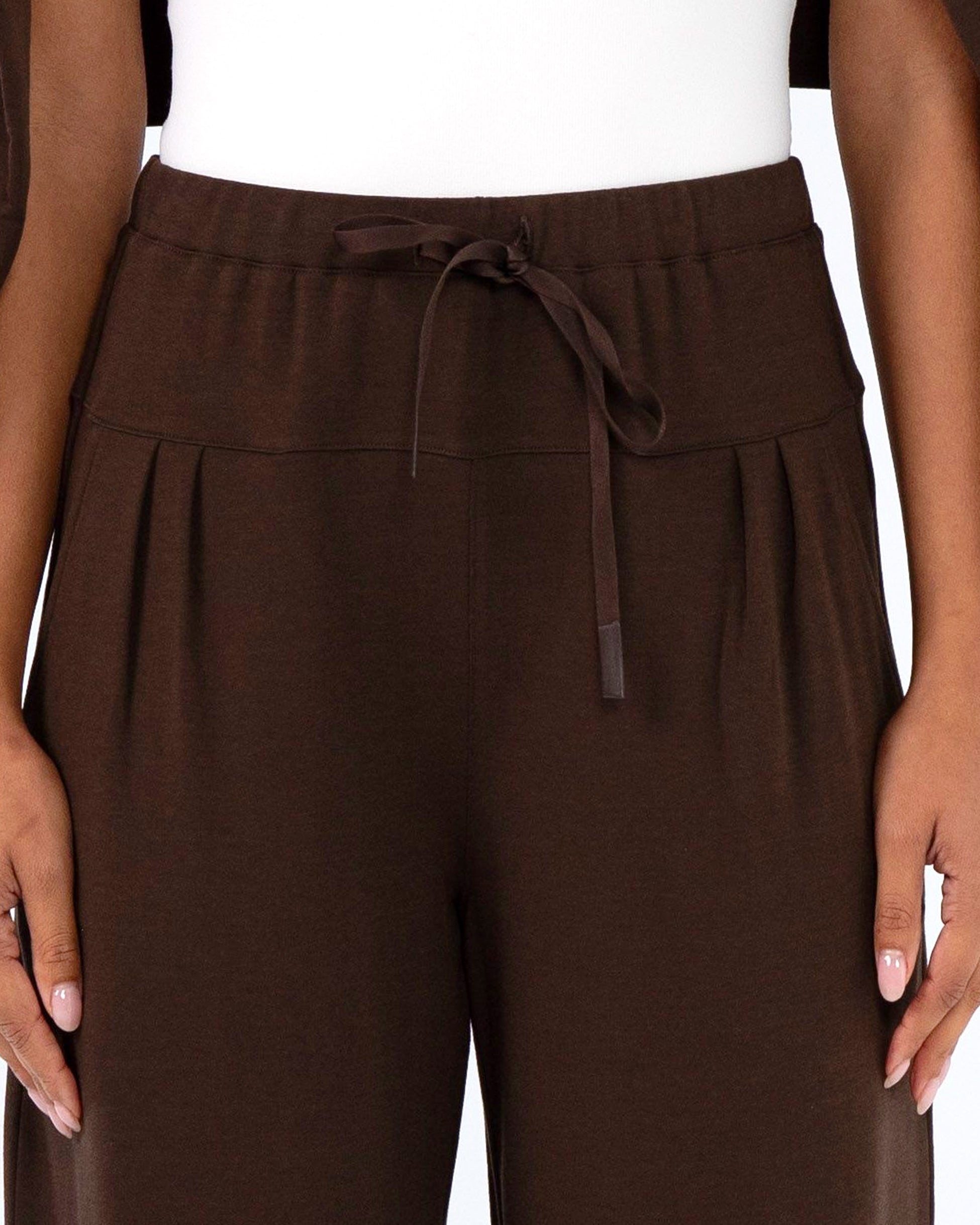 Kyoto Ankle Length French Terry Jogger - Coffee Bean