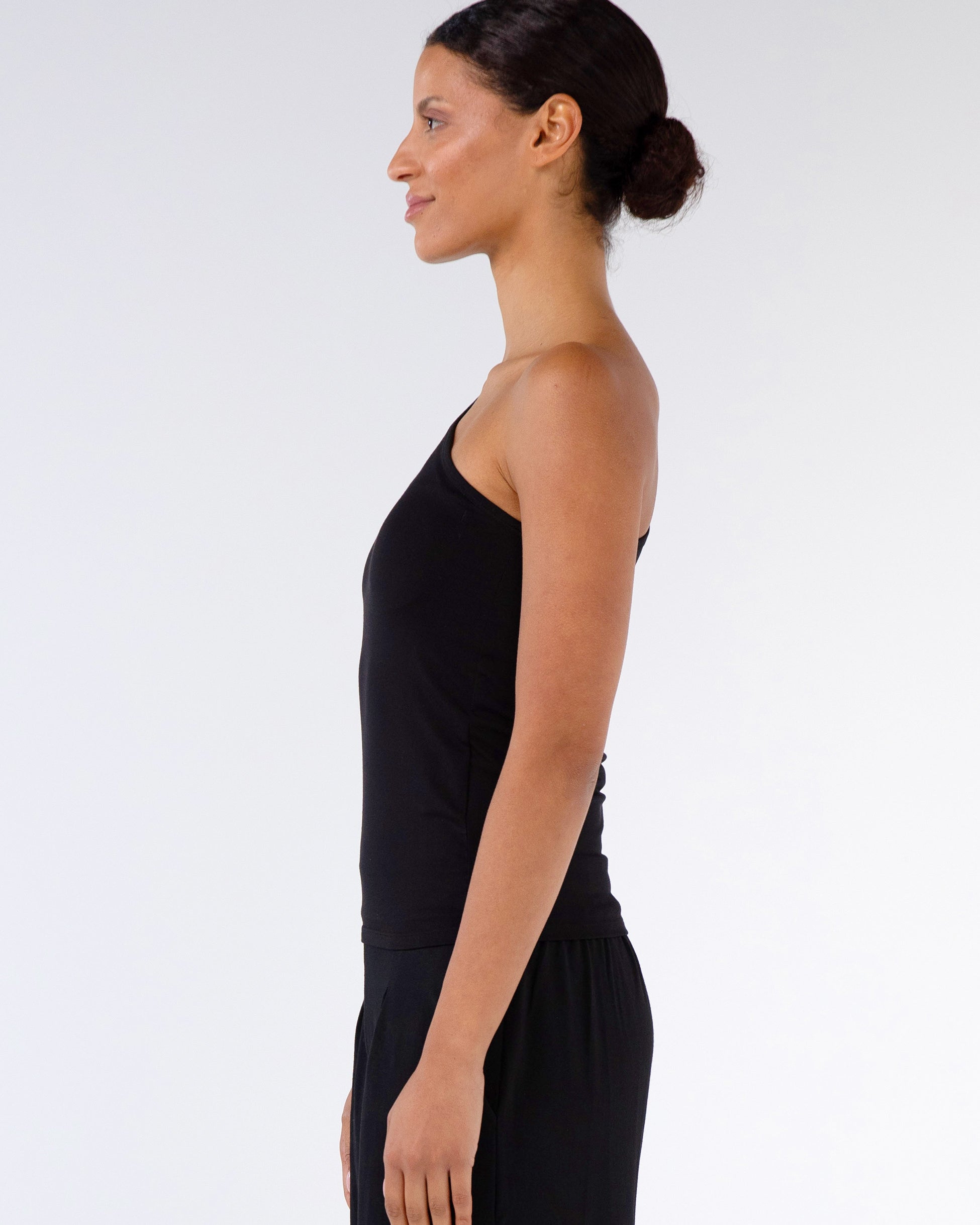 Asymmetric Modal Top - Black