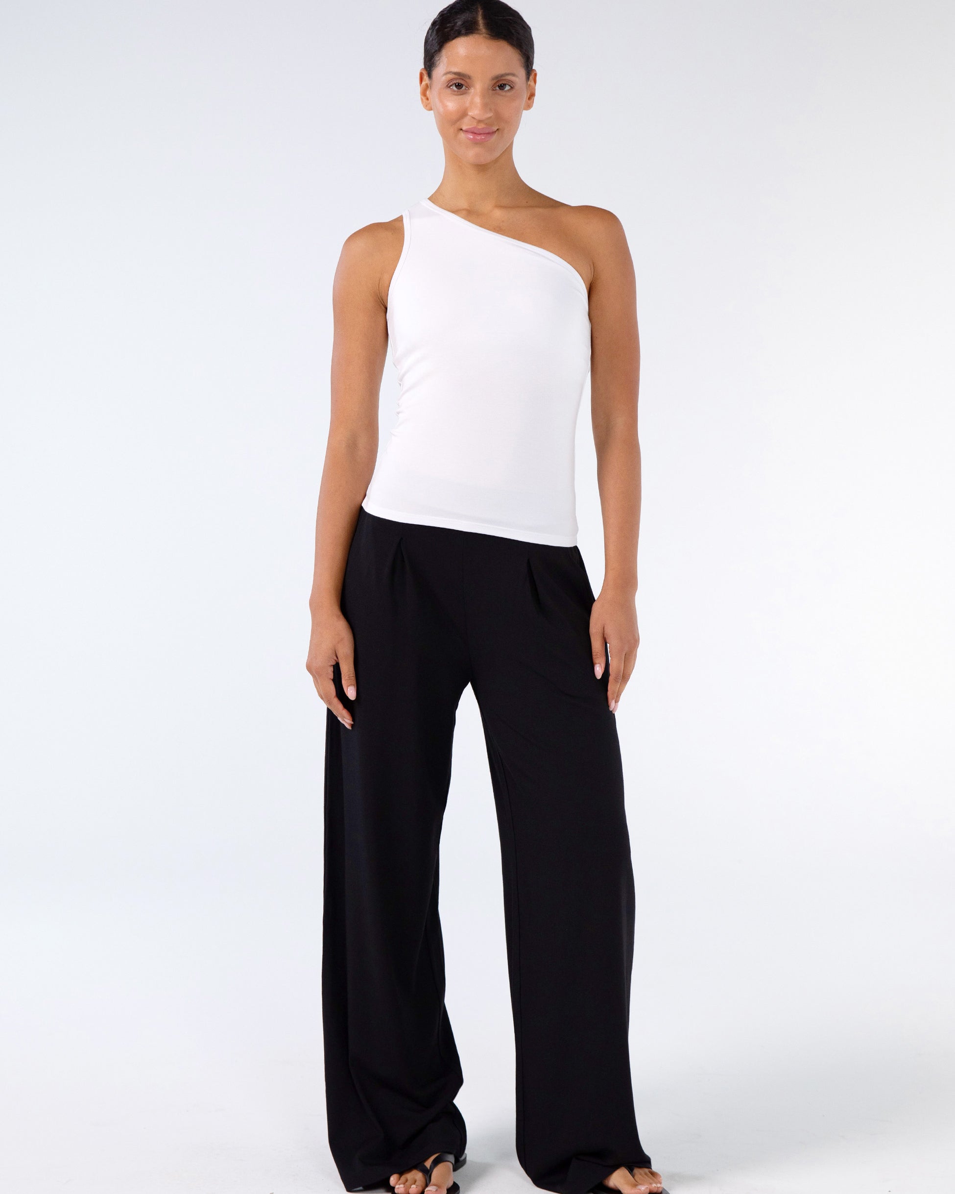 Asymmetric Modal Top - White