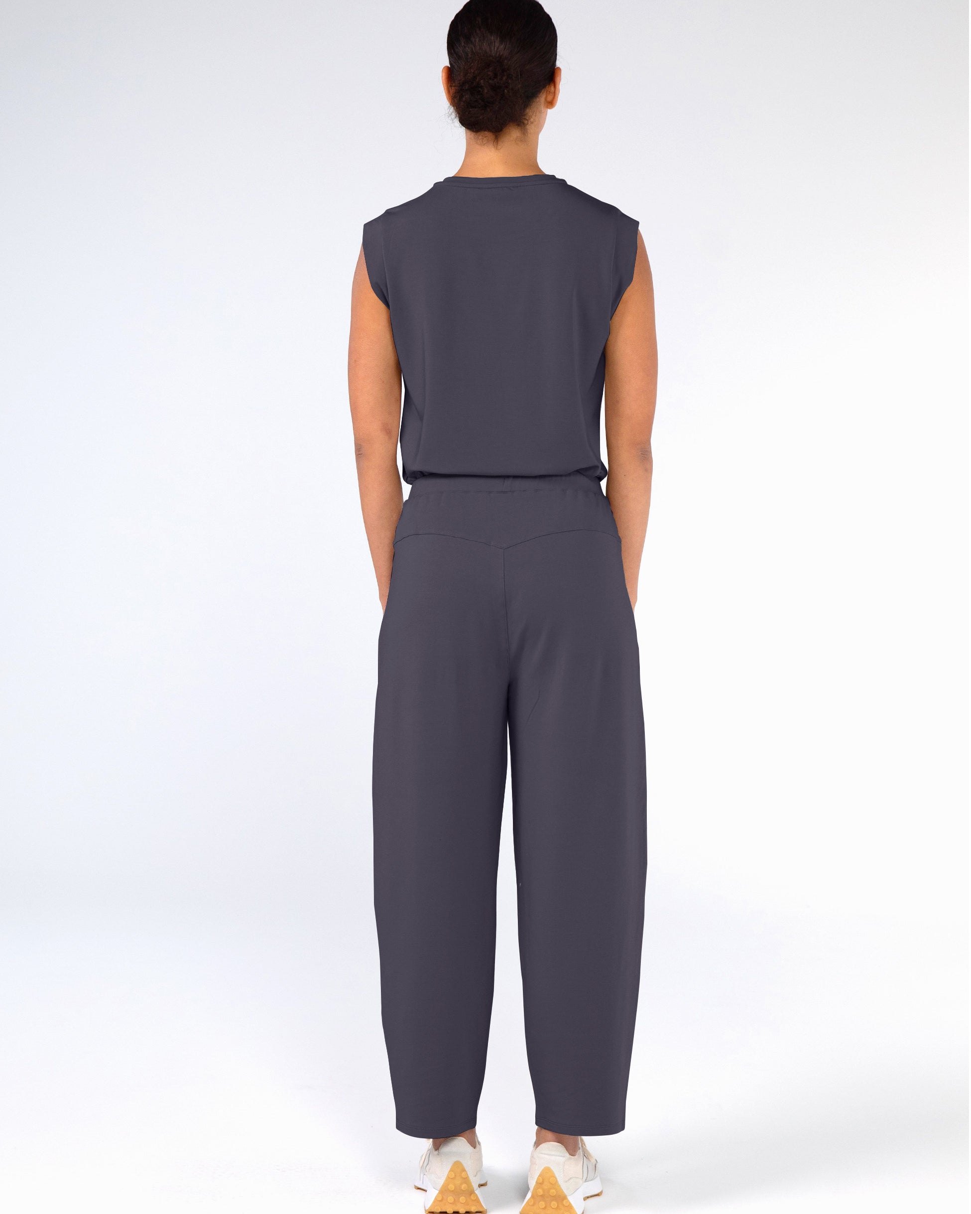 Kyoto Ankle Length French Terry Jogger - Charcoal