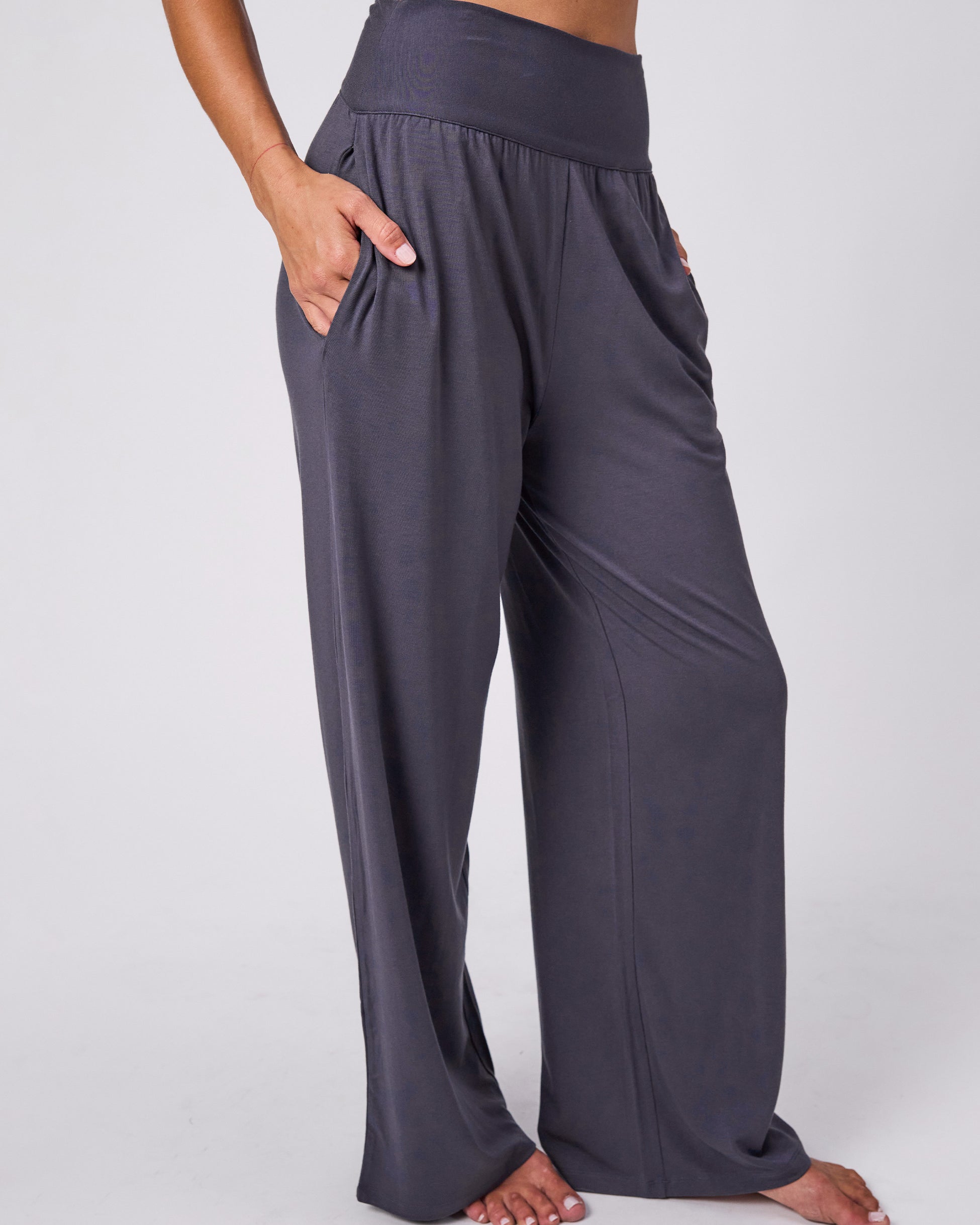 Nomad Modal Wide Leg Pant - Charcoal