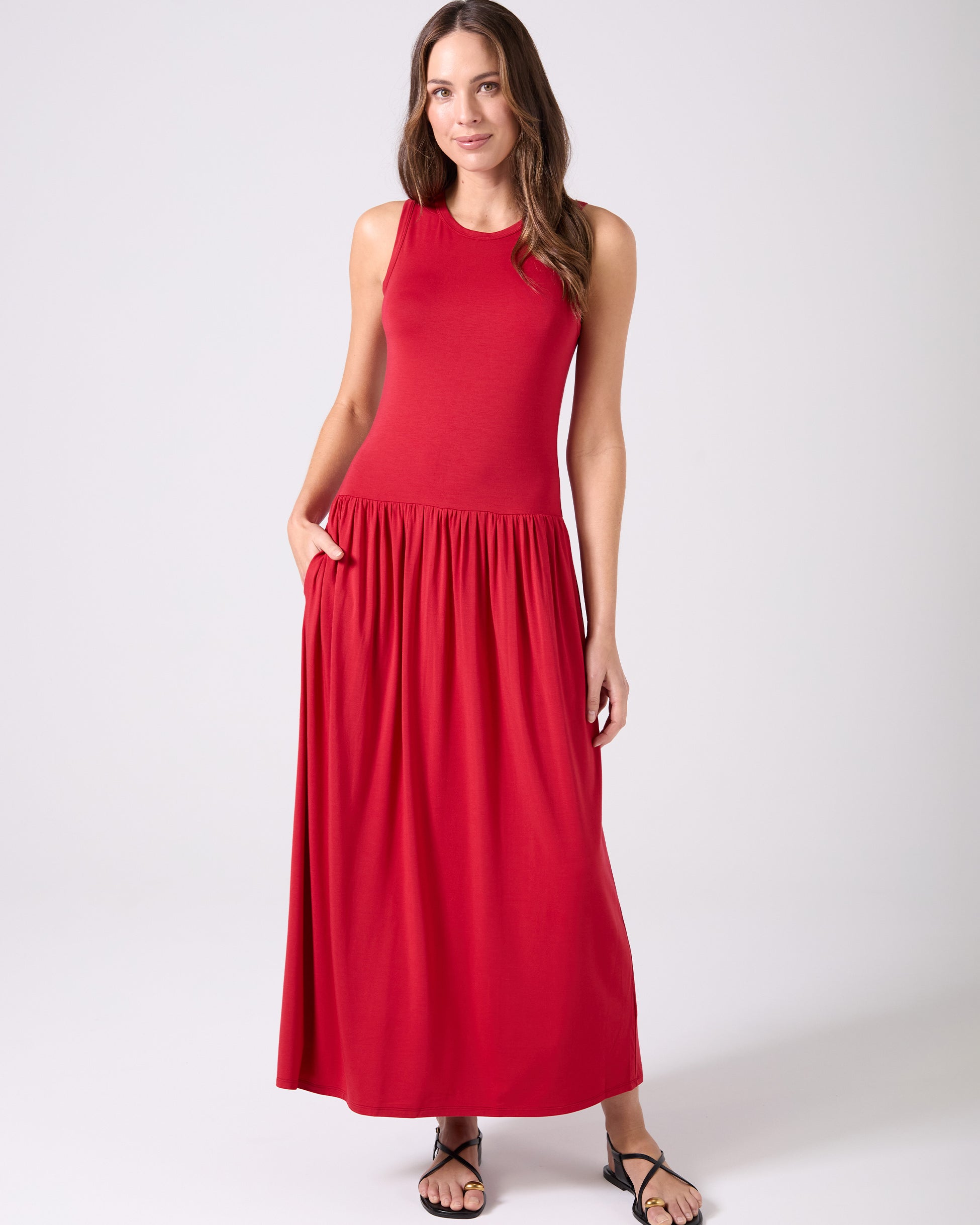 Essential Maxi Dress Cherry
