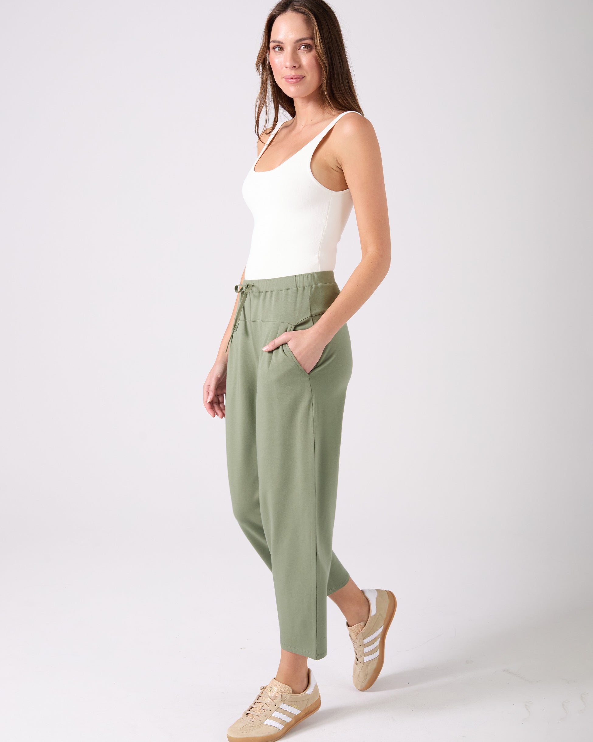 Kyoto Ankle Length French Terry Jogger - Willow