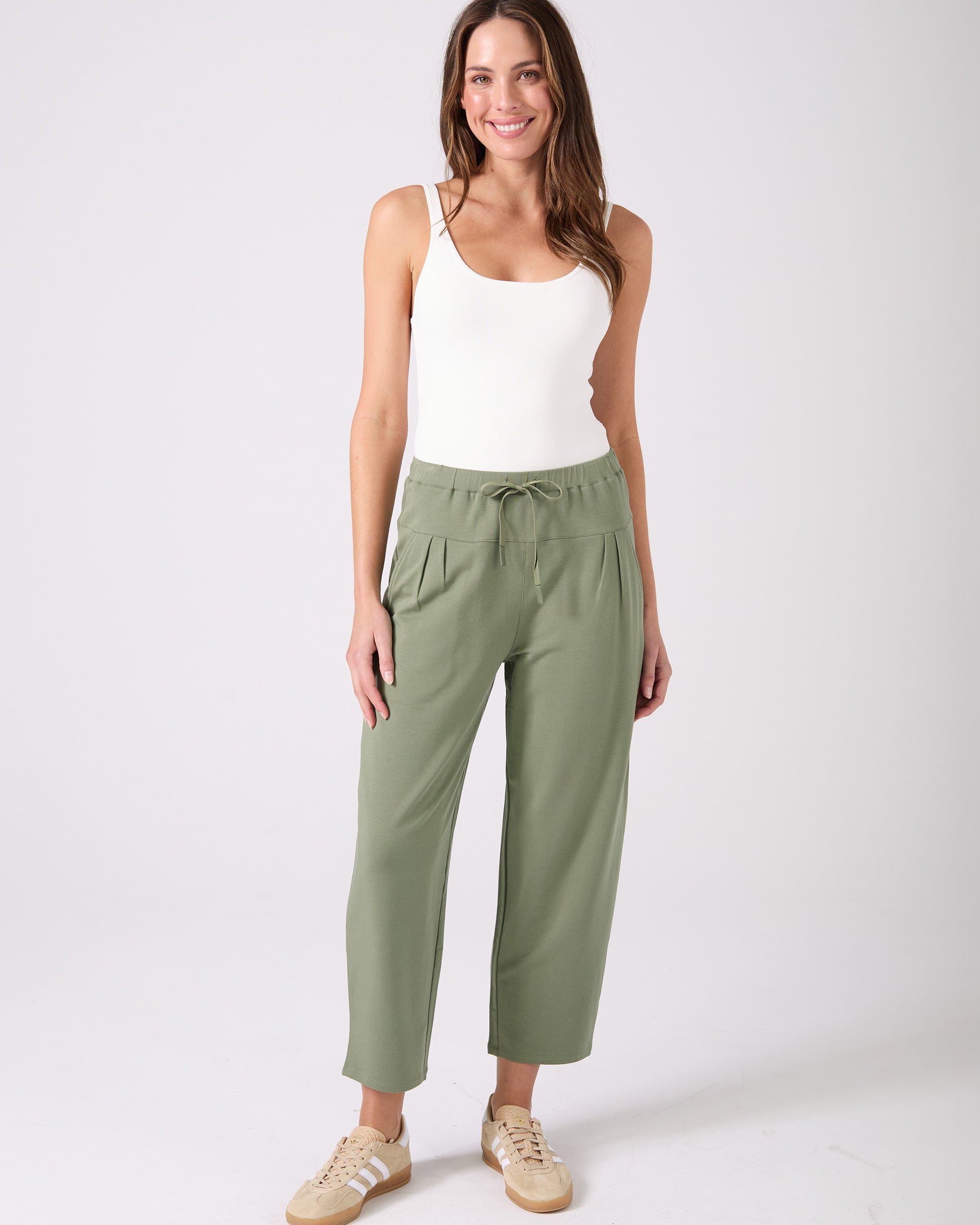 Kyoto Ankle Length French Terry Jogger - Willow