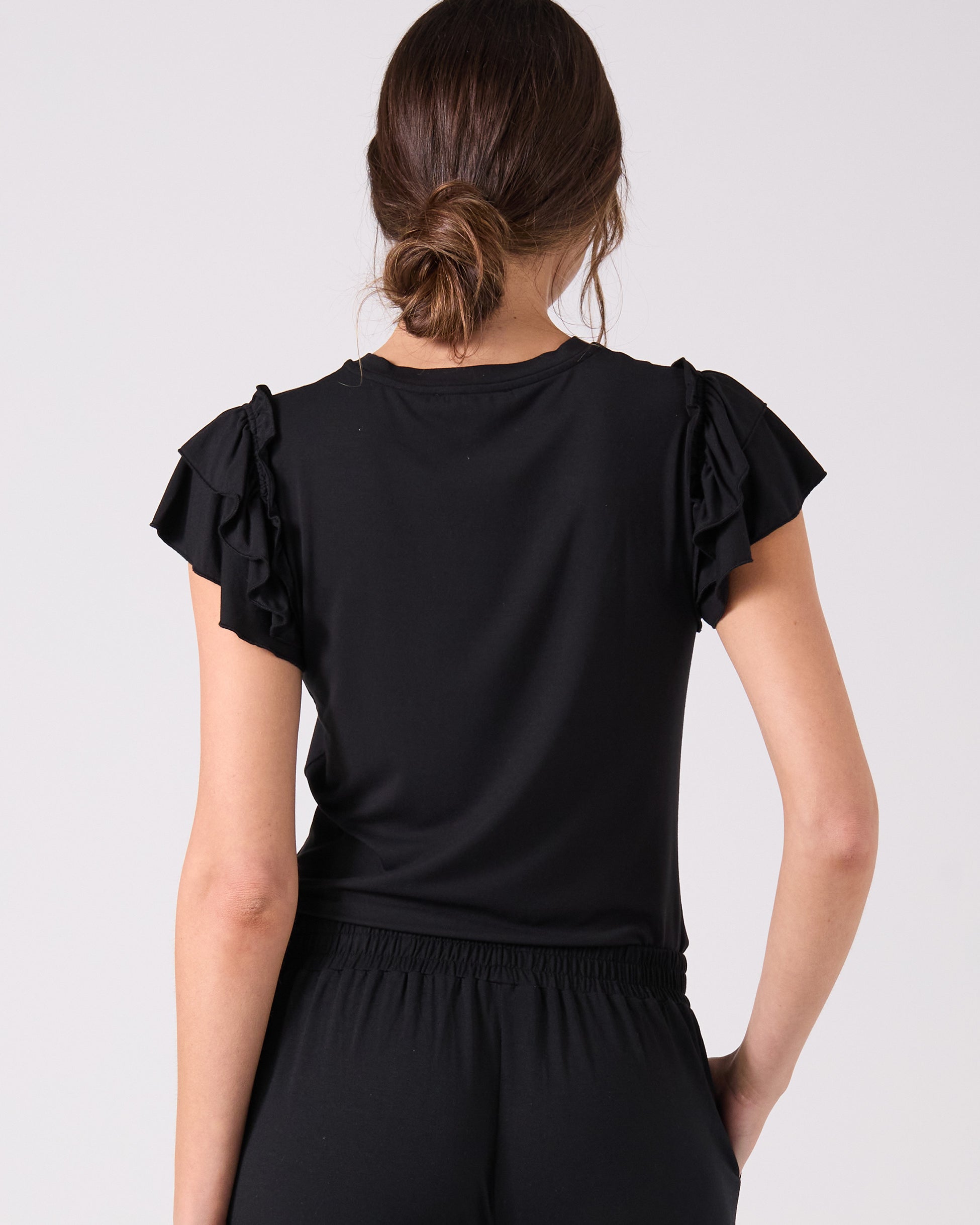 Ruffle Top - Black
