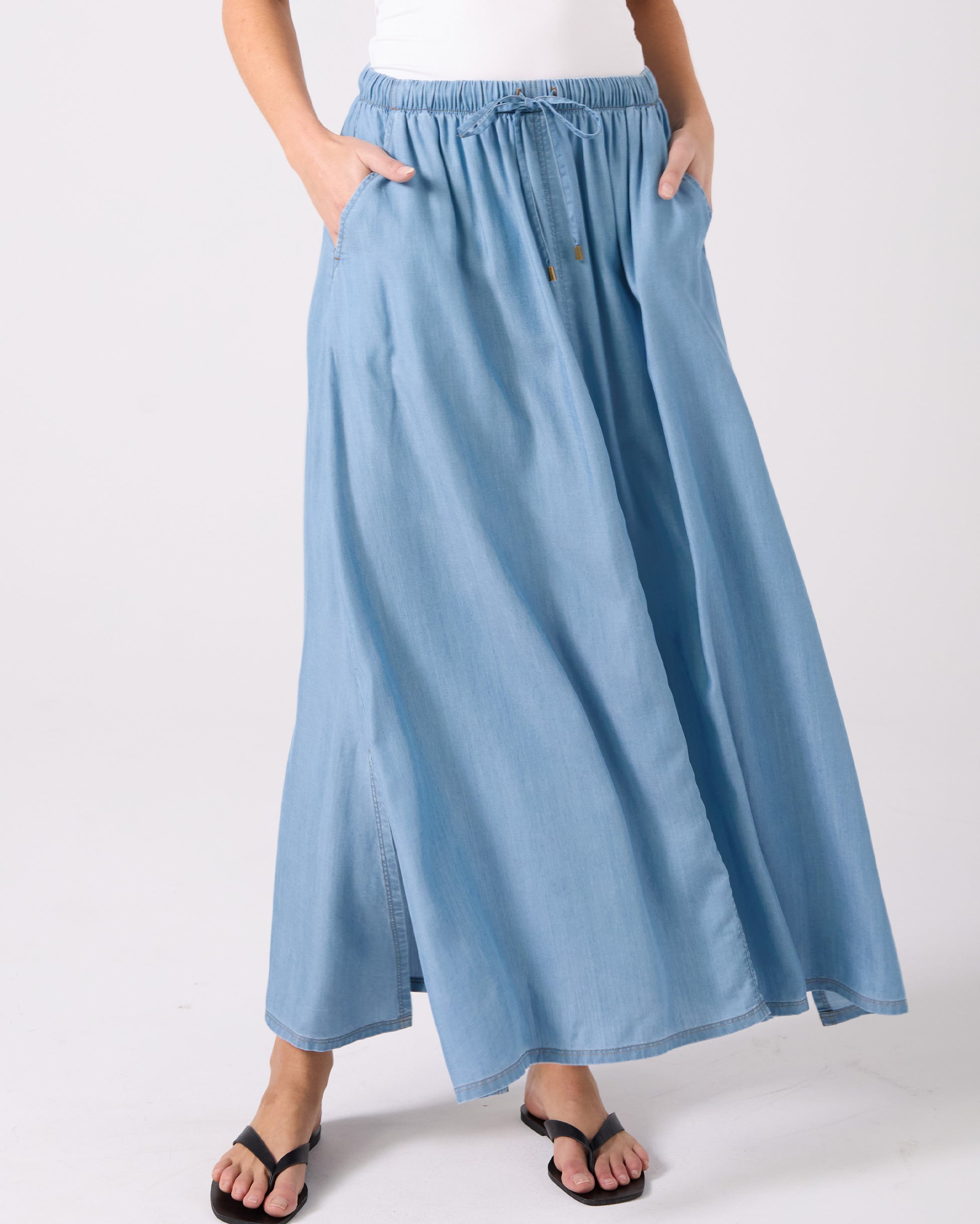 Tencel Millie Skirt - Light Denim