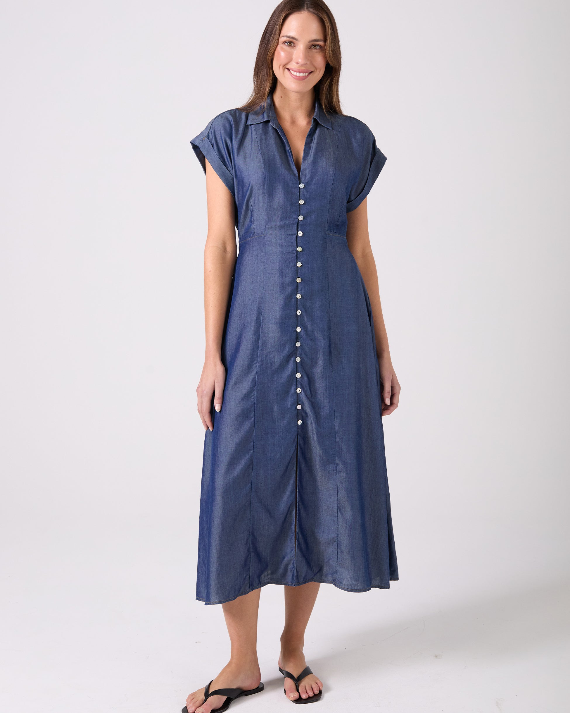 Capri Denim Tencel Dress - Dark Denim
