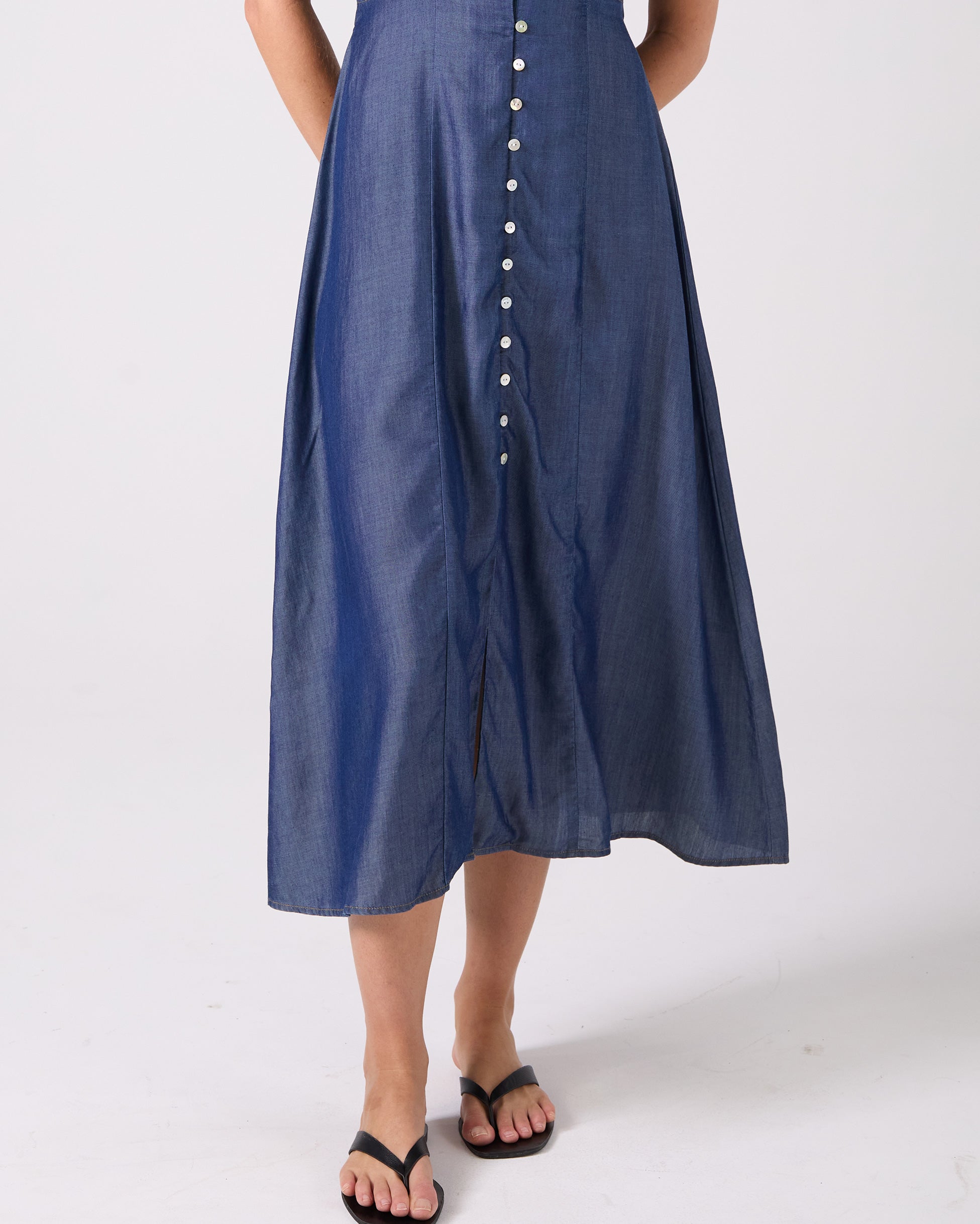 Capri Denim Tencel Dress - Dark Denim