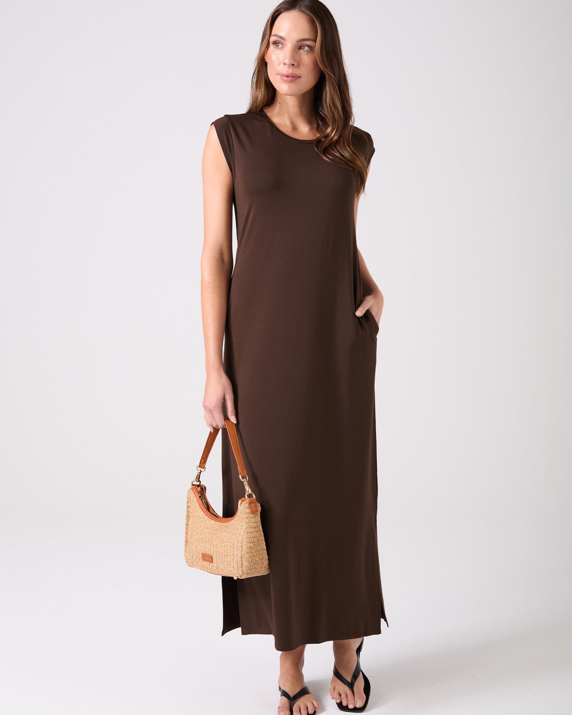 Roxy Maxi Dress - Coffee Bean