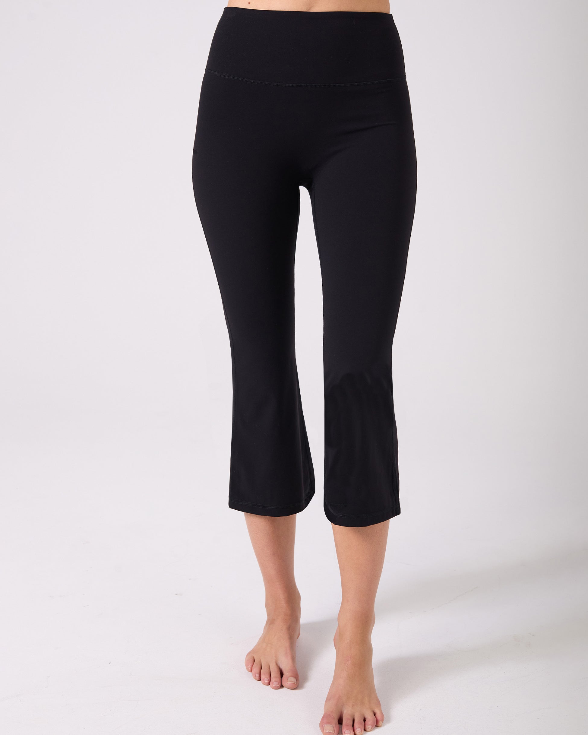 Soft Touch Crop Flare Legging - Black