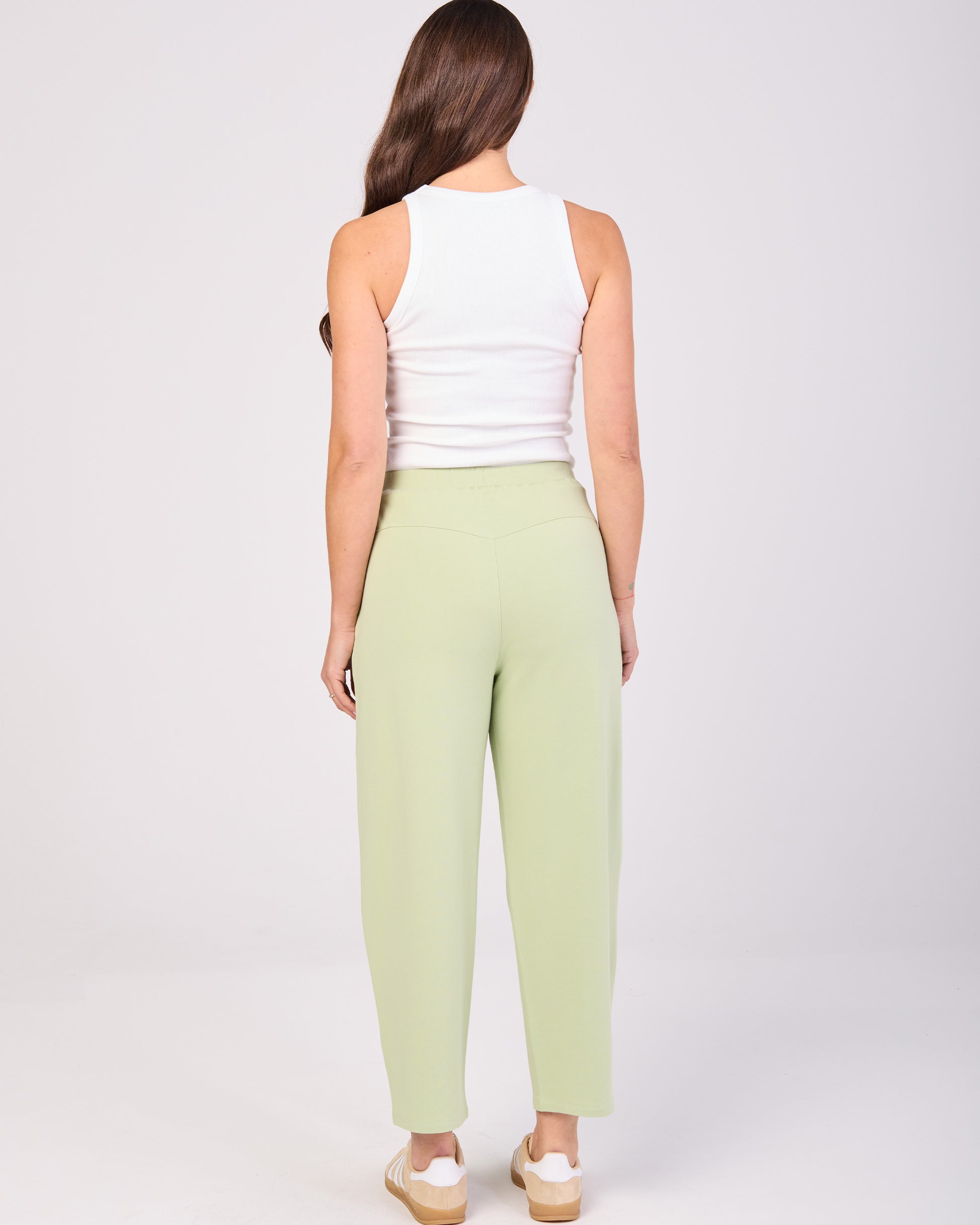 Kyoto Ankle Length French Terry Jogger - Matcha Green