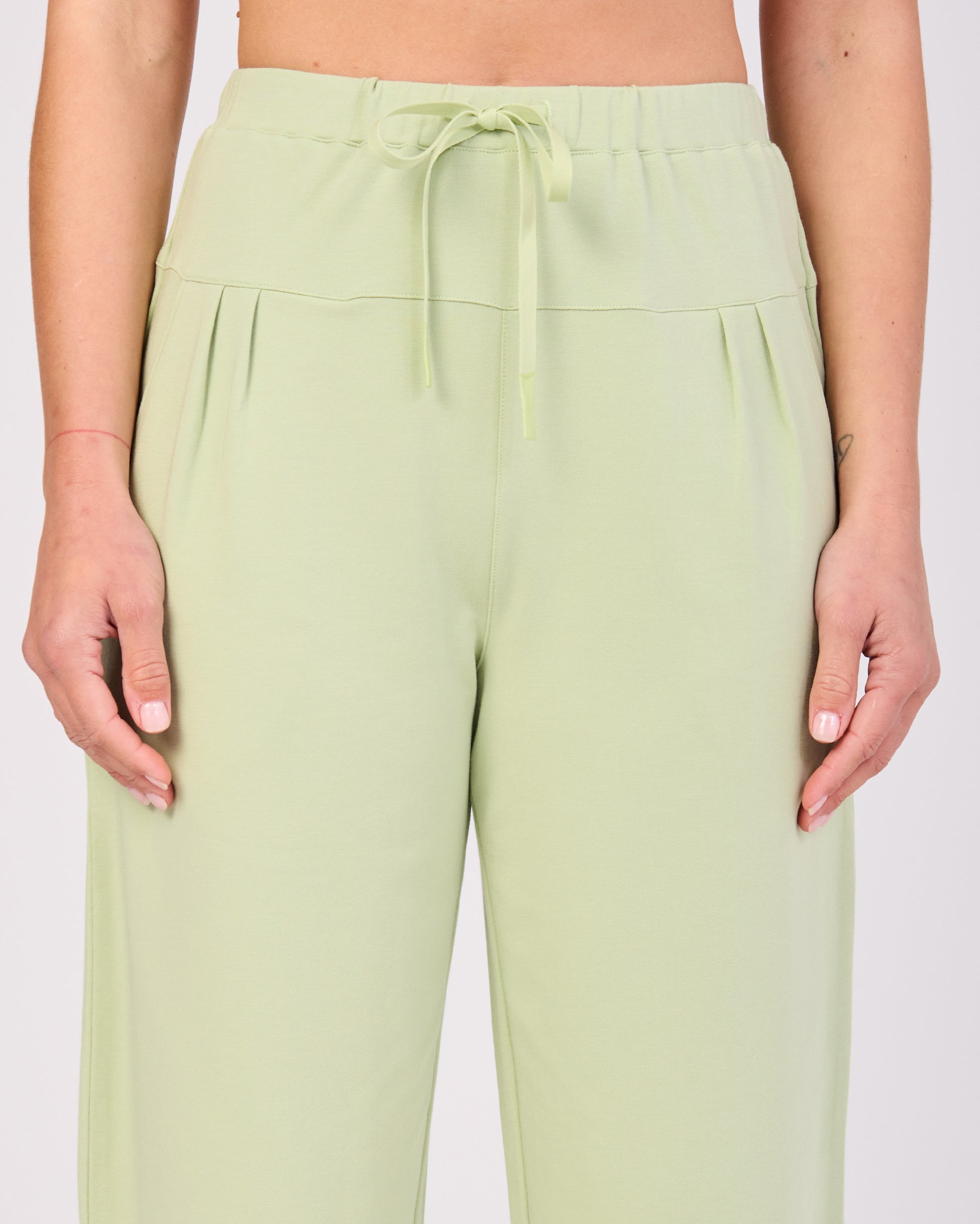 Kyoto Ankle Length French Terry Jogger - Matcha Green