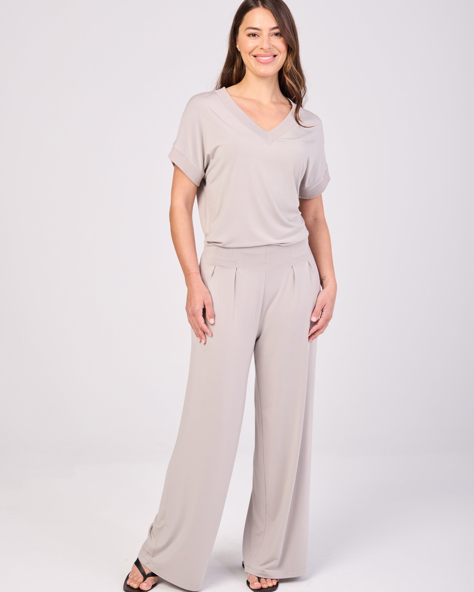 Simone V Neck Top- Paloma