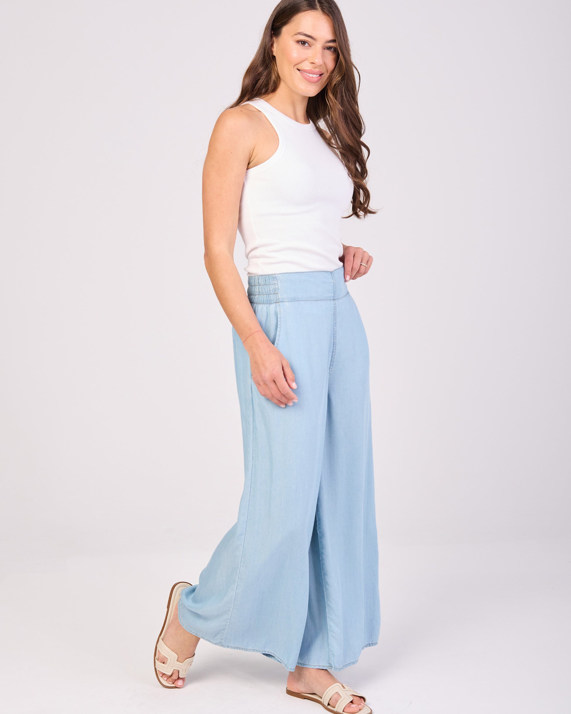 Emilia Tencel Denim Pant - Light Denim
