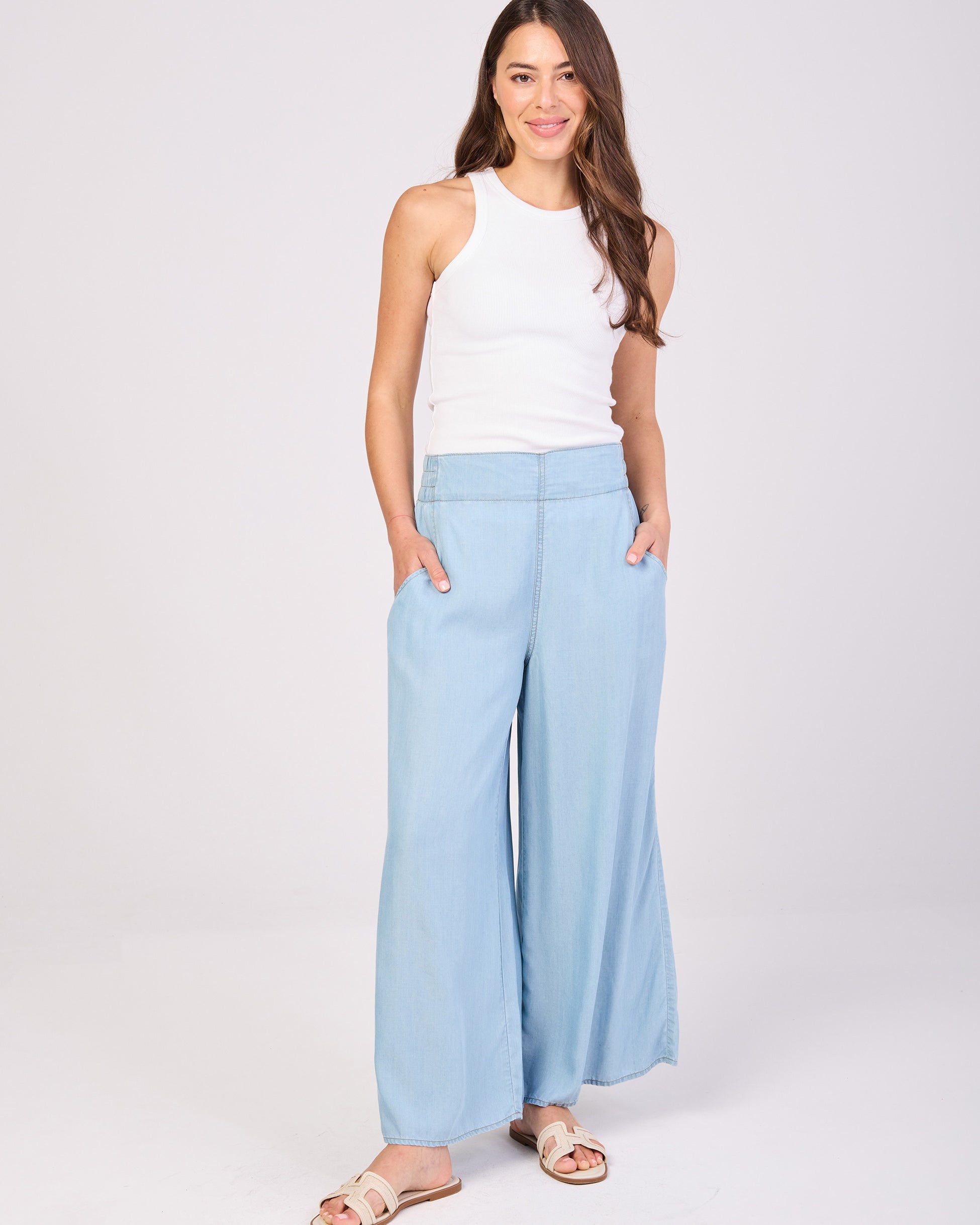Emilia Tencel Denim Pant - Light Denim