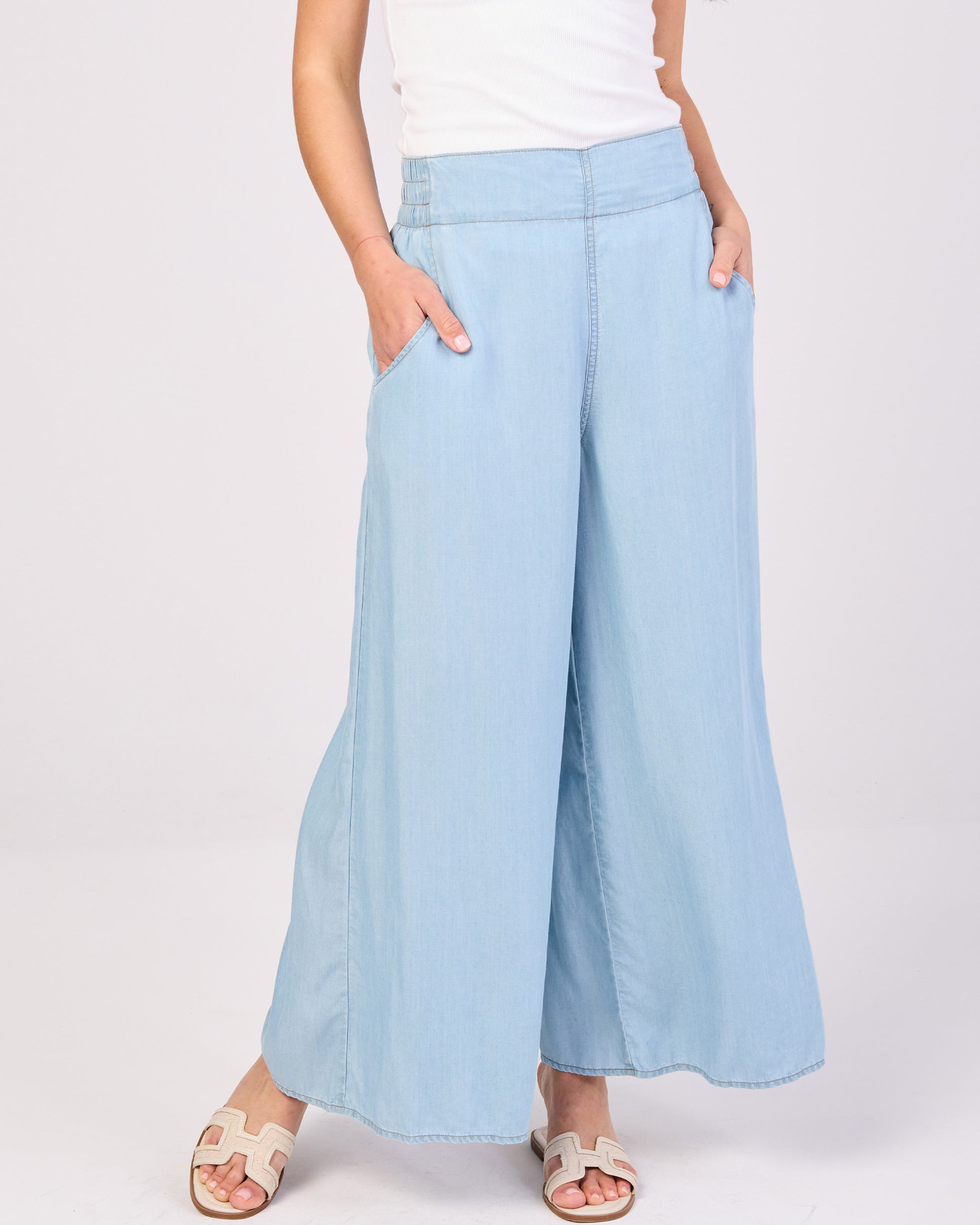 Emilia Tencel Denim Pant - Light Denim