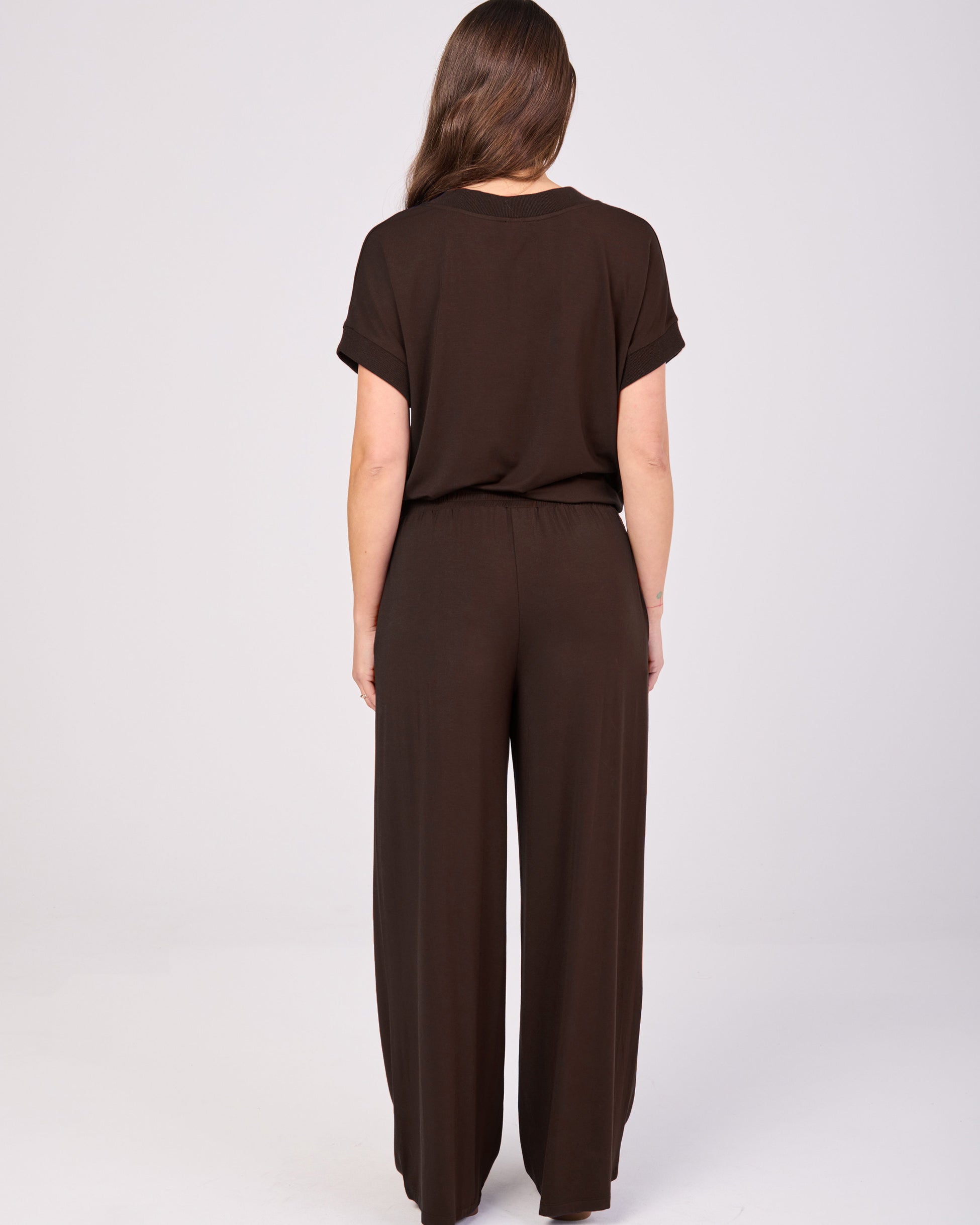 Emery Wide Leg Pants - Coffee Bean