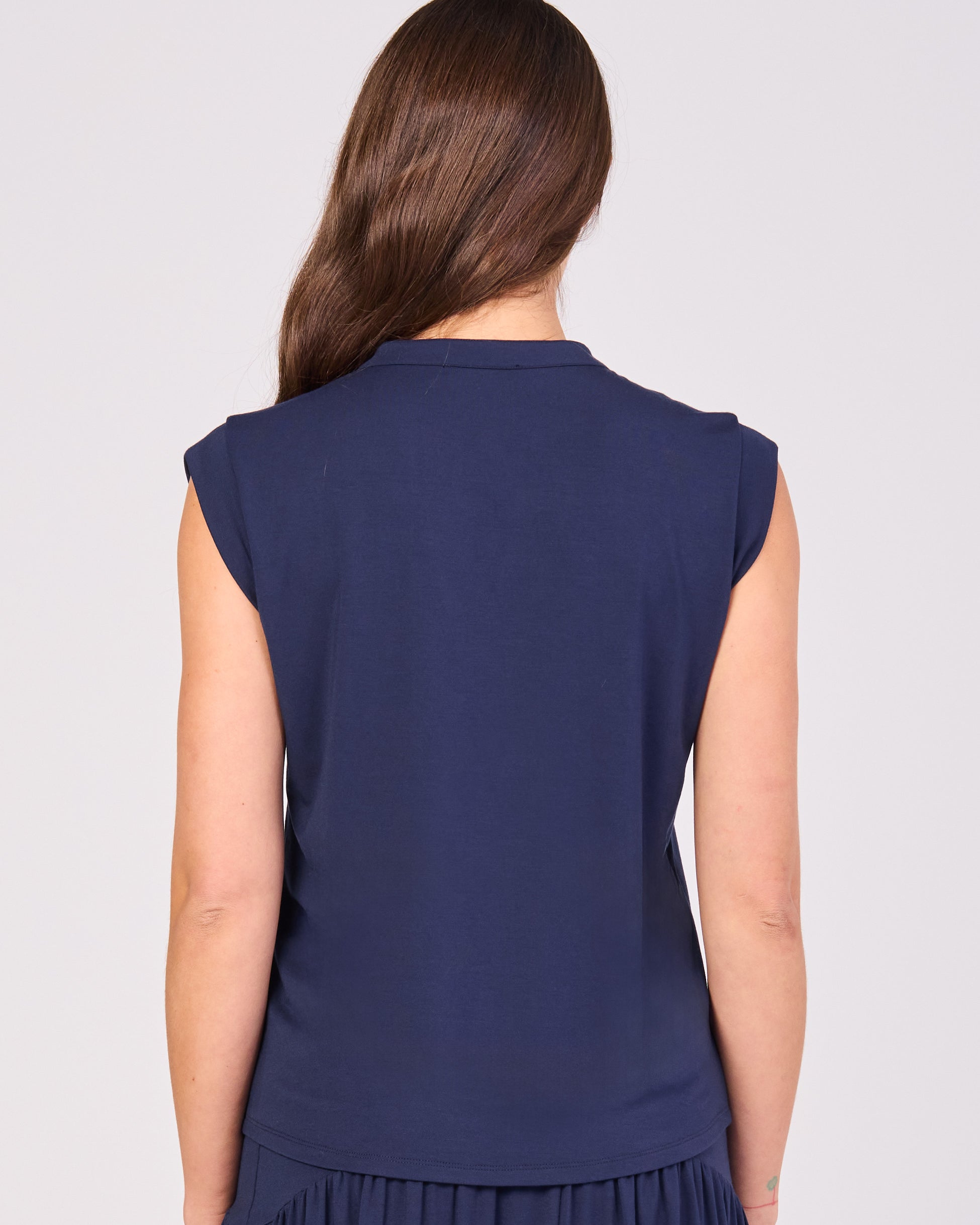 Nero Placket Tee- Navy