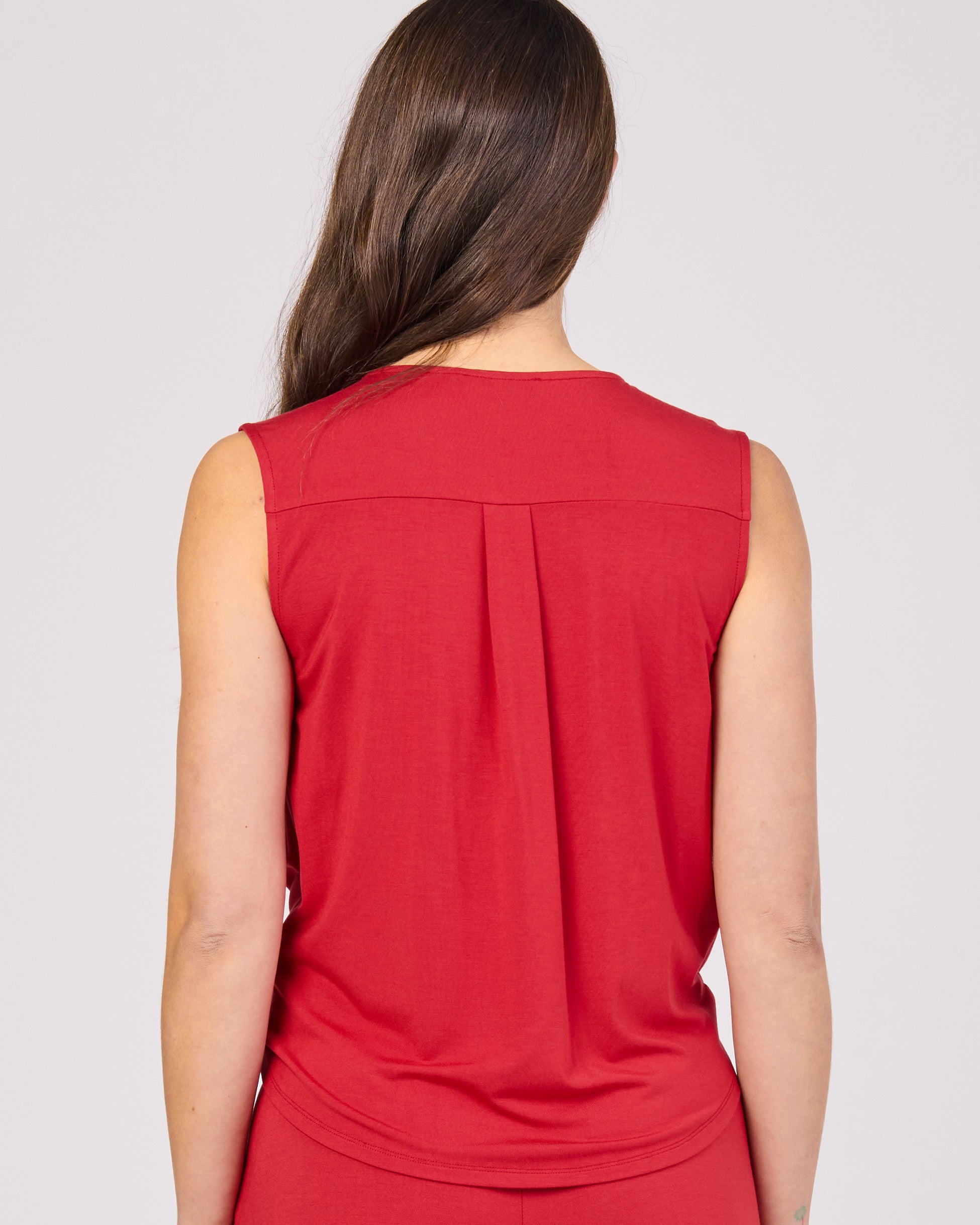 Athena Drape Top - Cherry