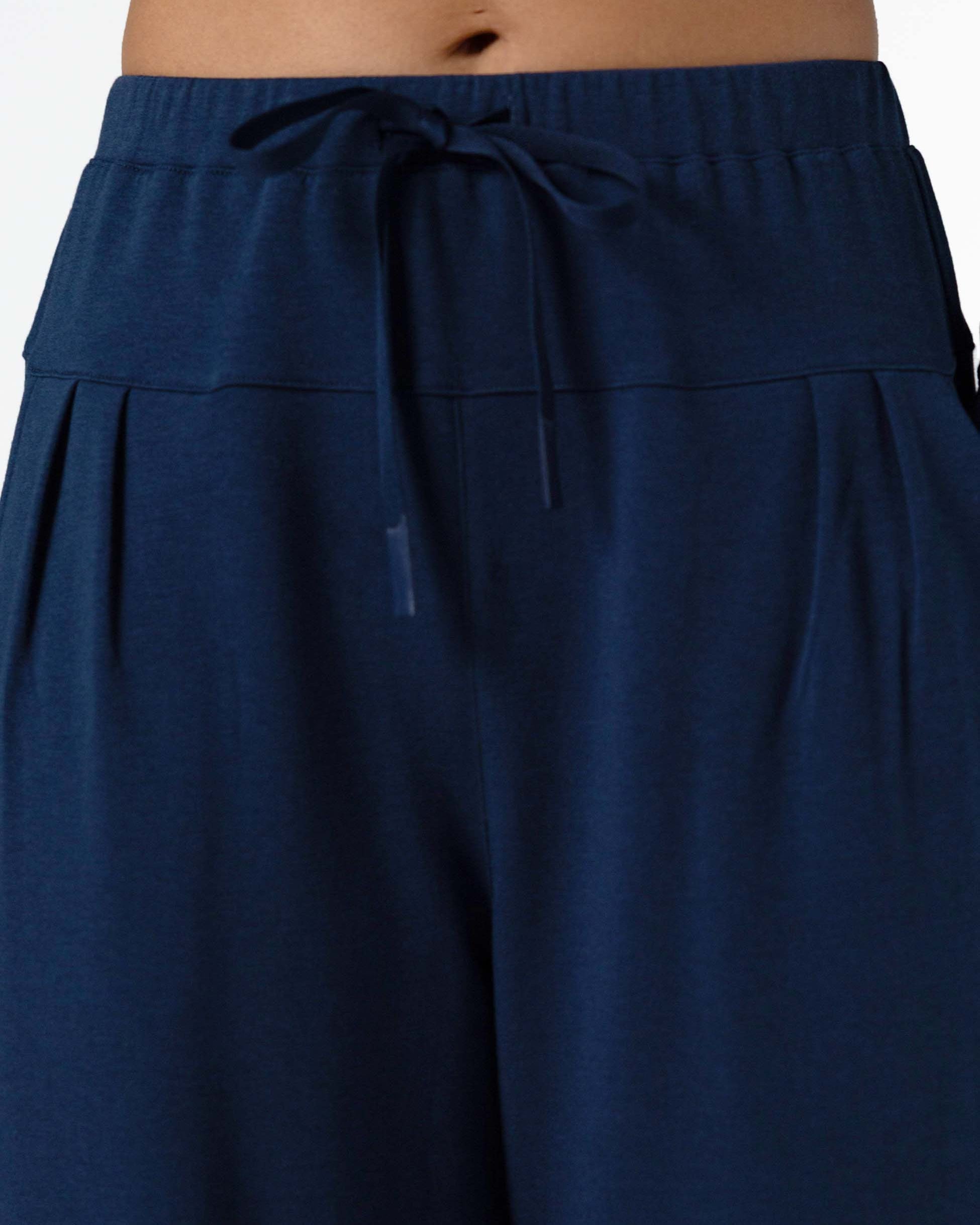 Kyoto Ankle Length French Terry Jogger - Navy