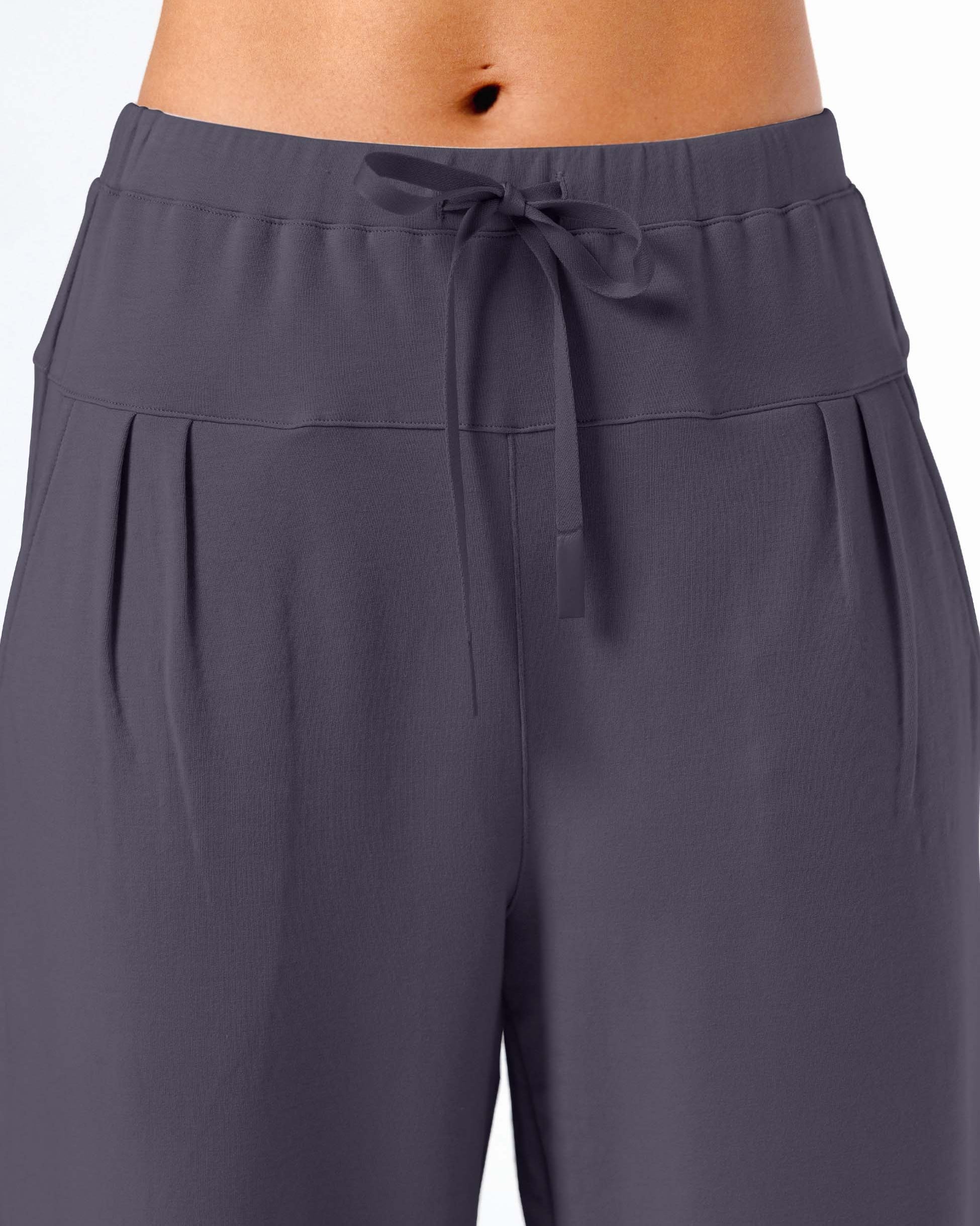 Kyoto Ankle Length French Terry Jogger - Charcoal