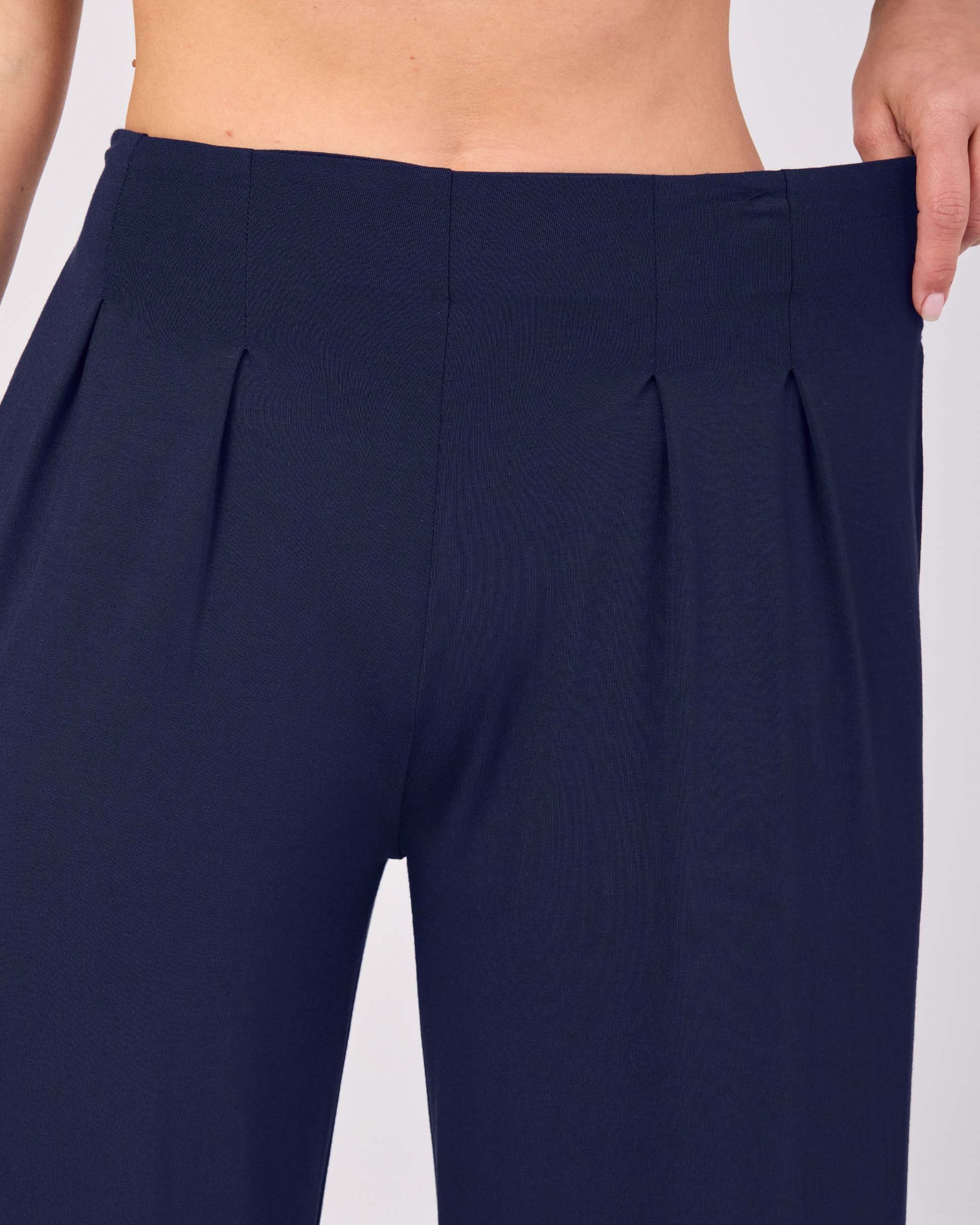 Emery Wide Leg Pants - Navy